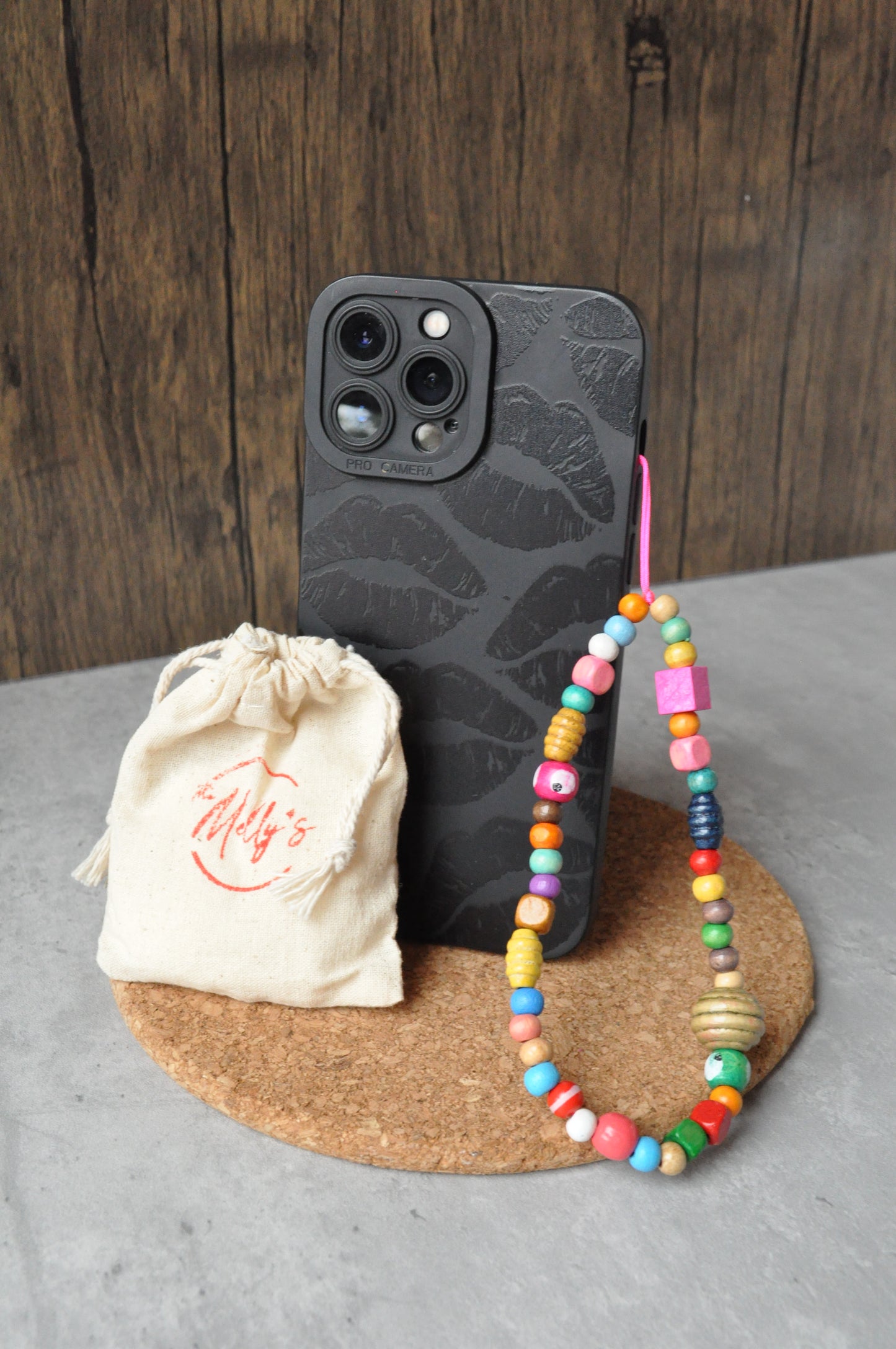 Personalised Wooden Phone Charm