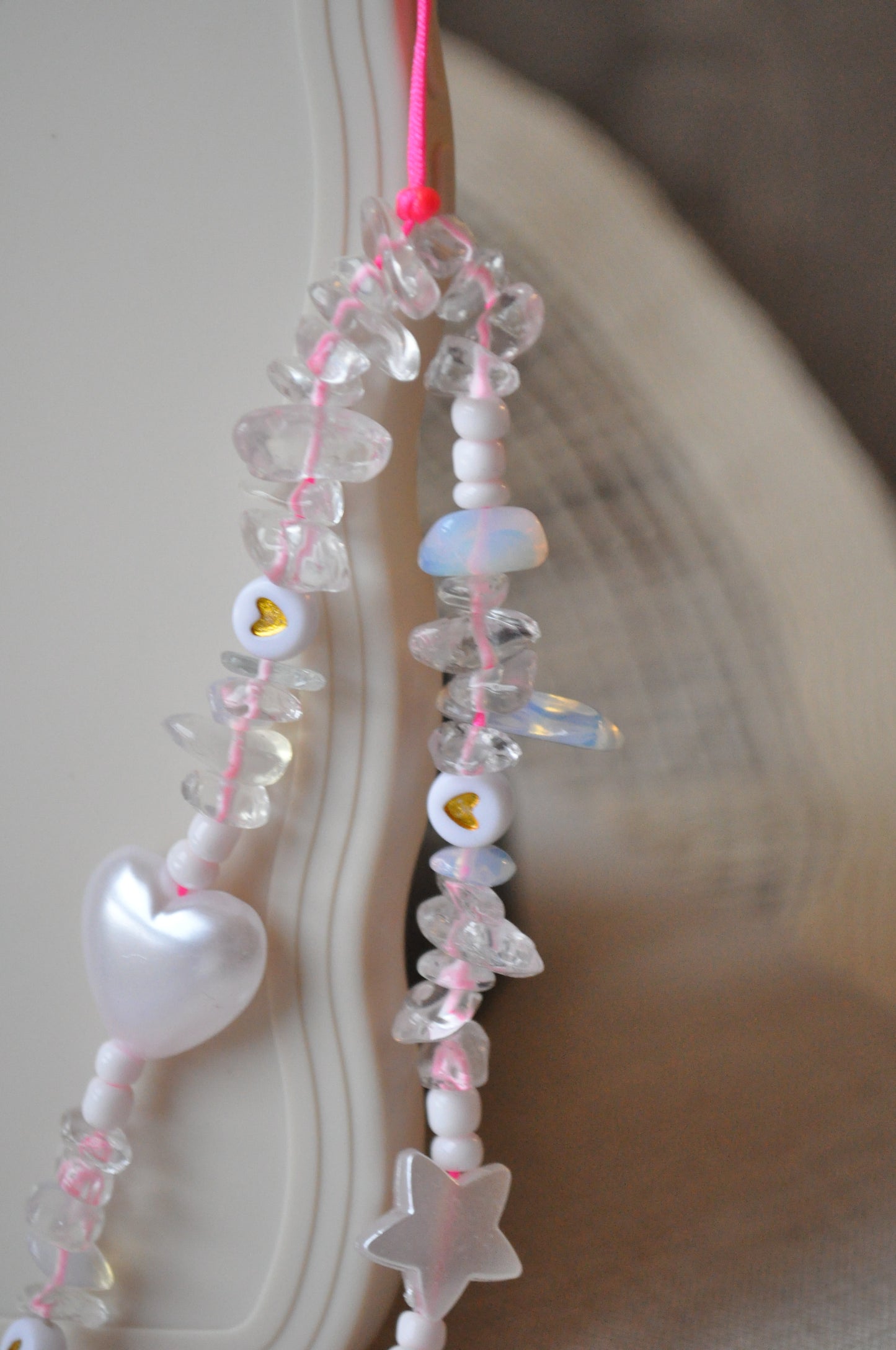 Moonstone Crystal Phone Charm