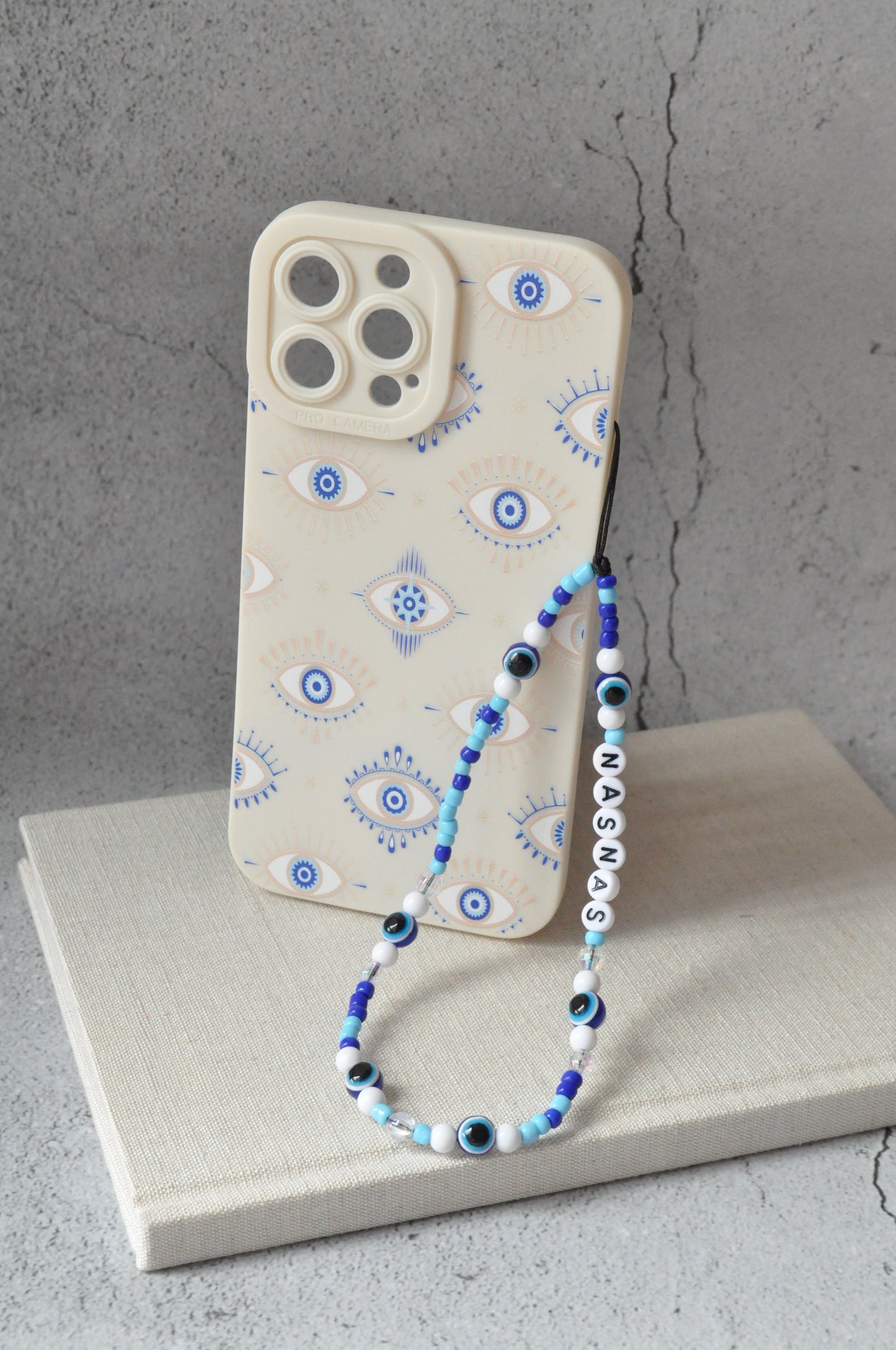 Evil Eye Glass Bead Phone Charm