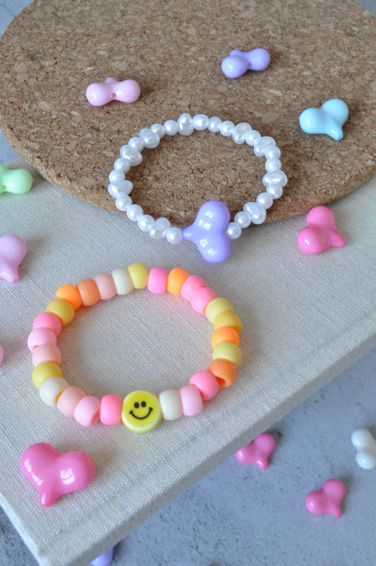 Pastel Chunky Heart Bracelet