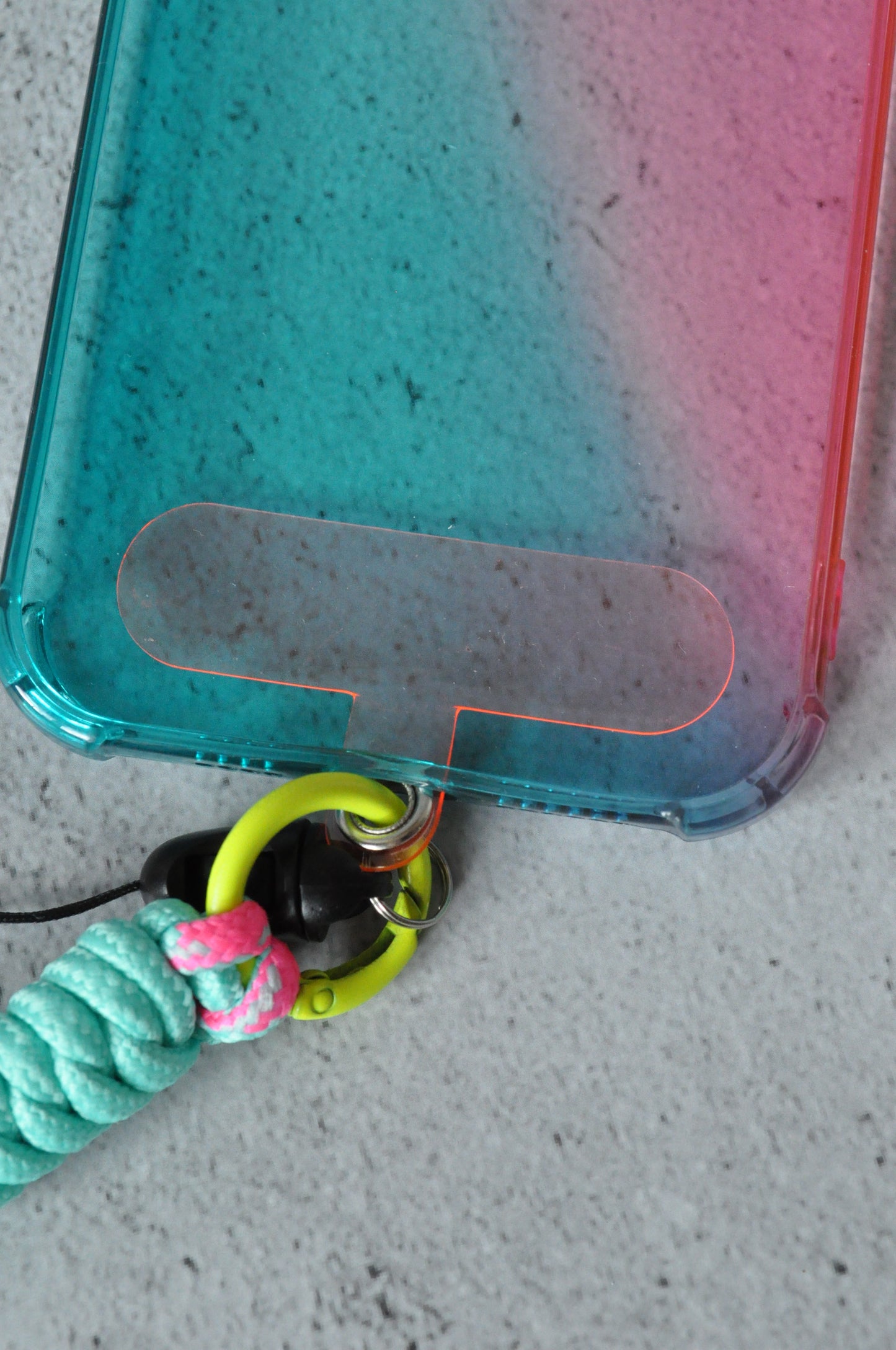 Pink & Green Adjustable Phone Strap