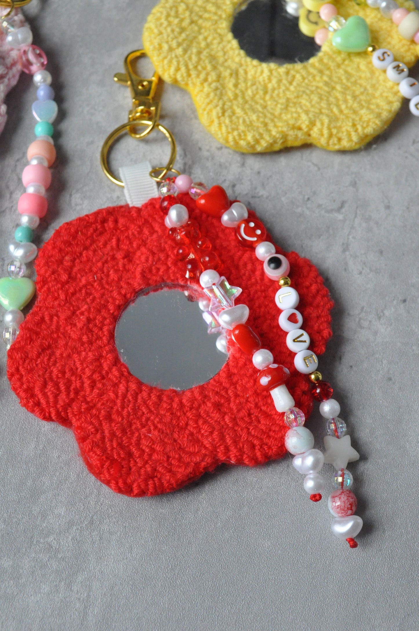 Tufted Daisy Bag Charm