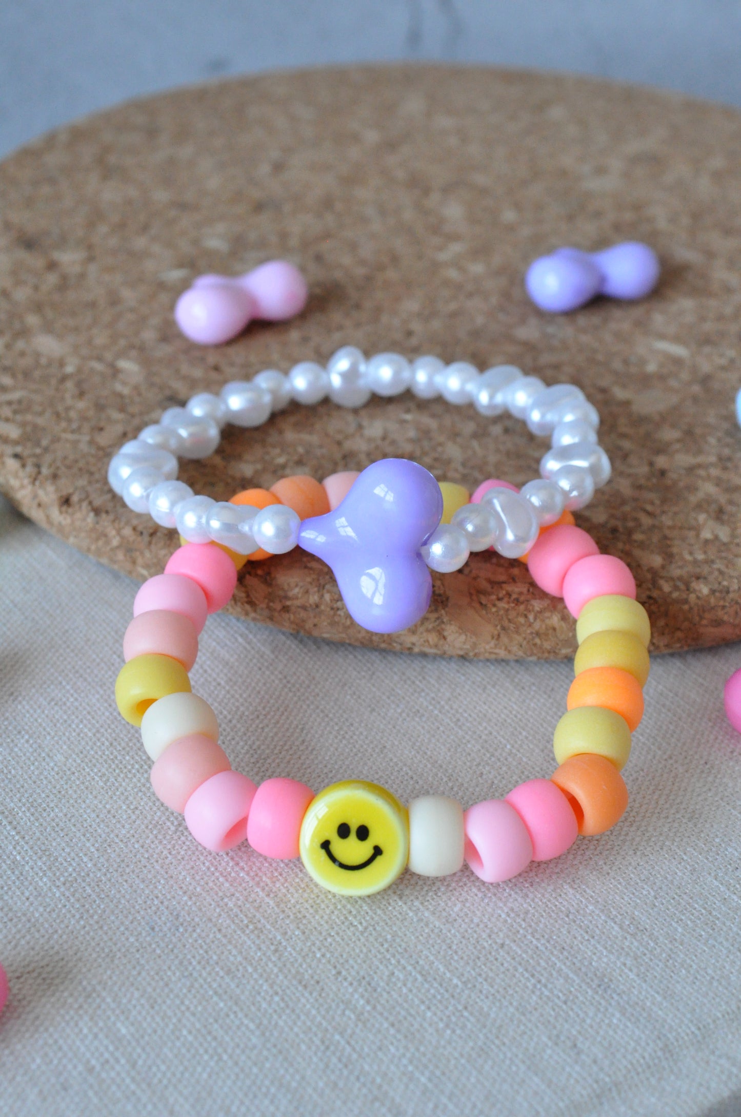 Pastel Chunky Heart Bracelet