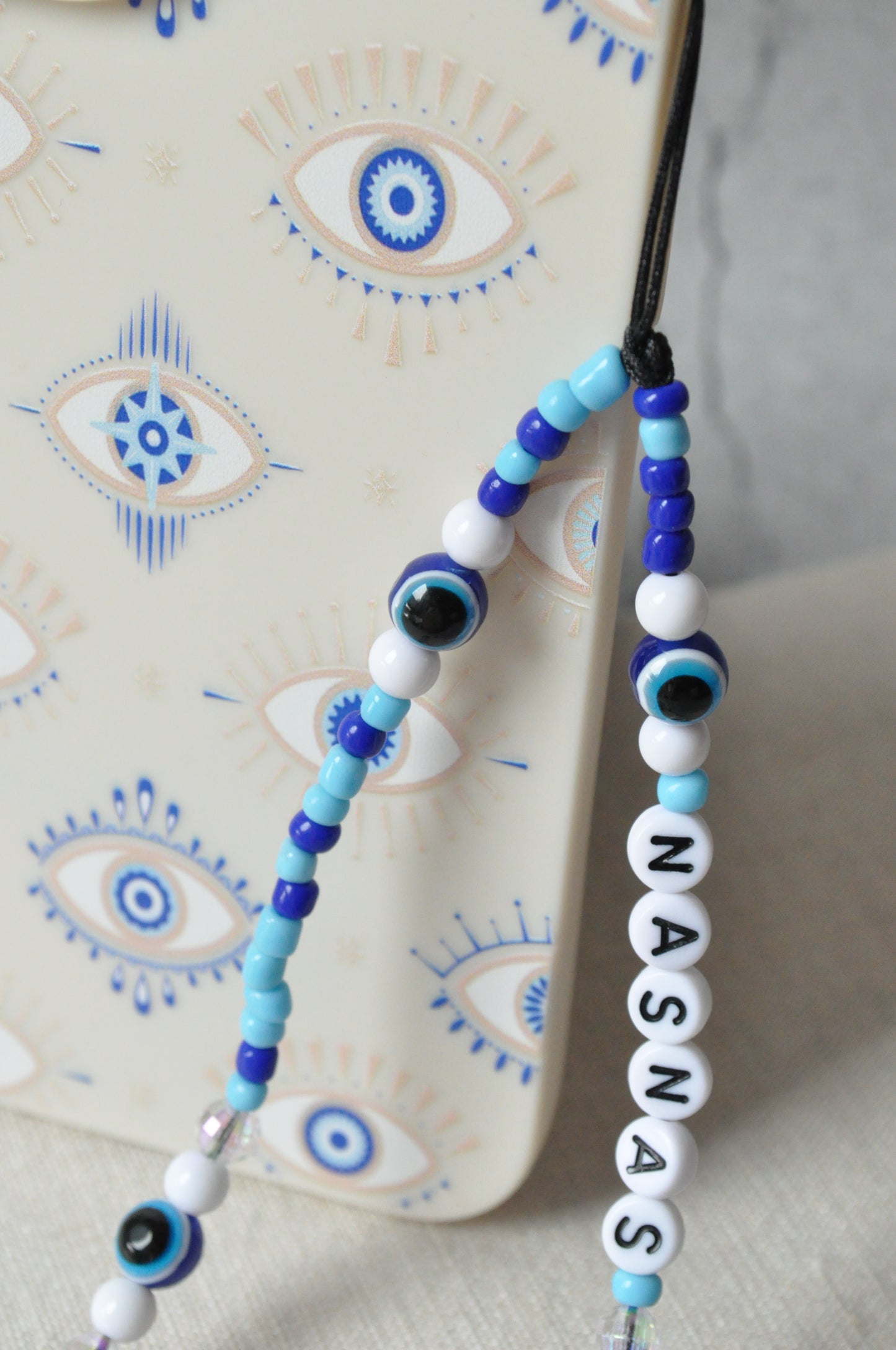 Evil Eye Glass Bead Phone Charm