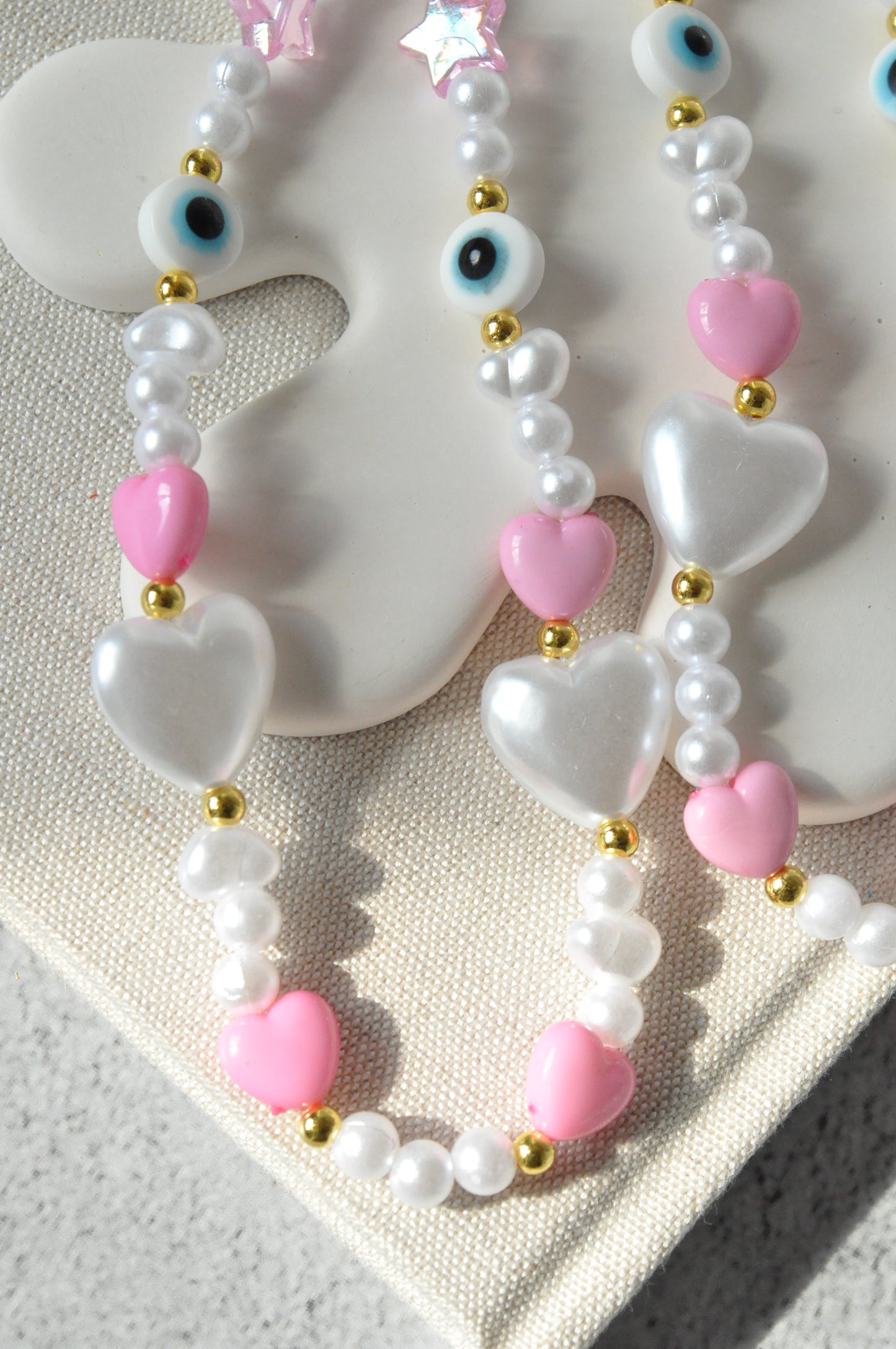 Cute Pink Heart Phone Charm
