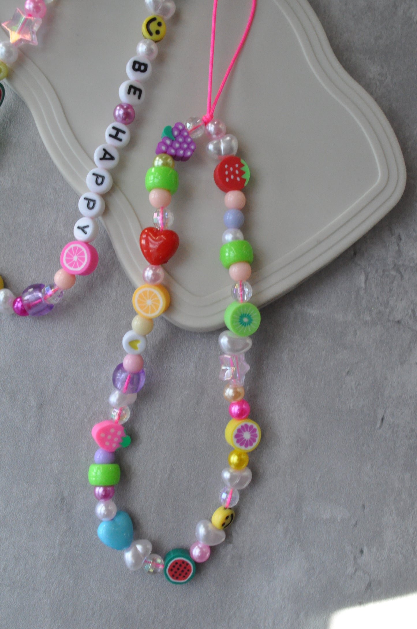 Fruit Salad Cute Beaded Phone Charm