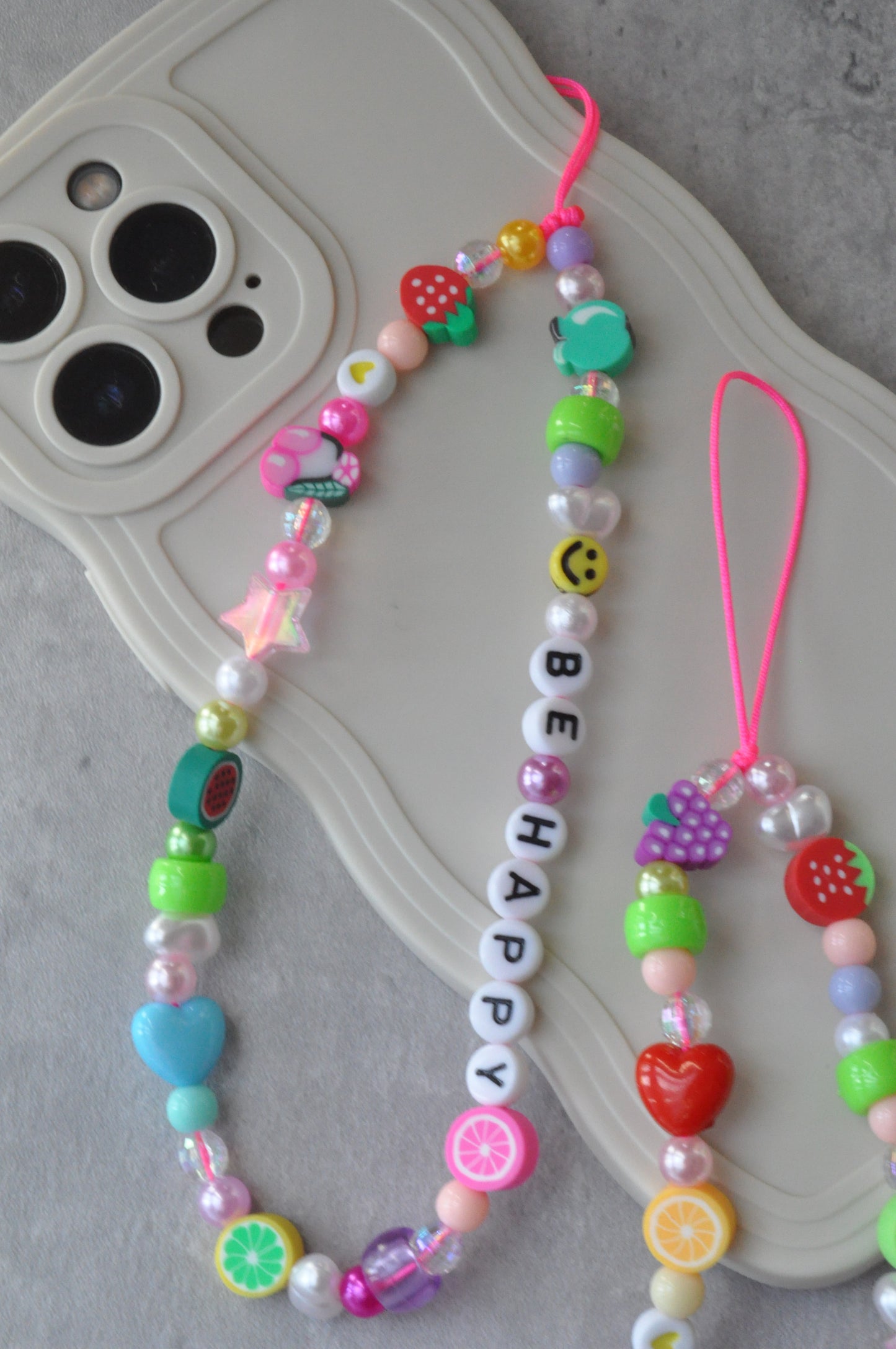 Fruit Salad Cute Beaded Phone Charm