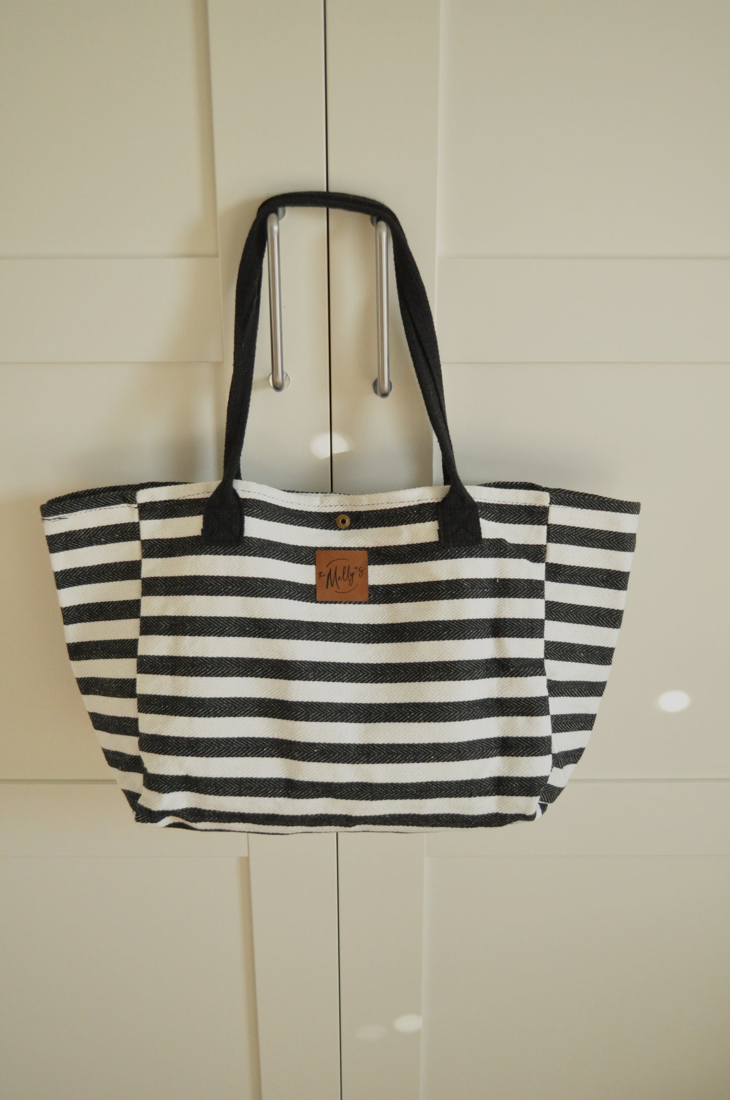 Colourful Striped Tufted Bag