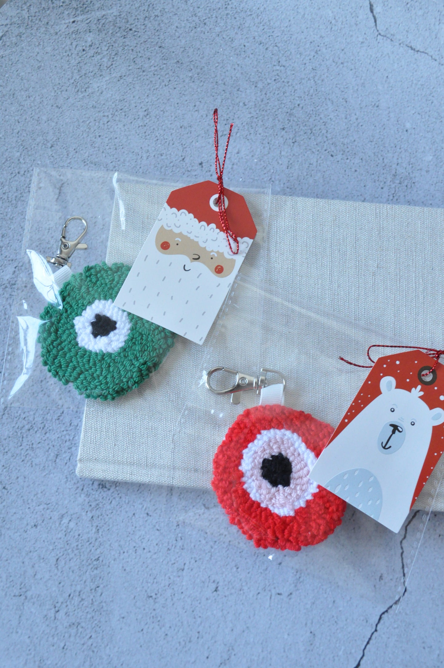 Tufted Evil Eye Bag Charm