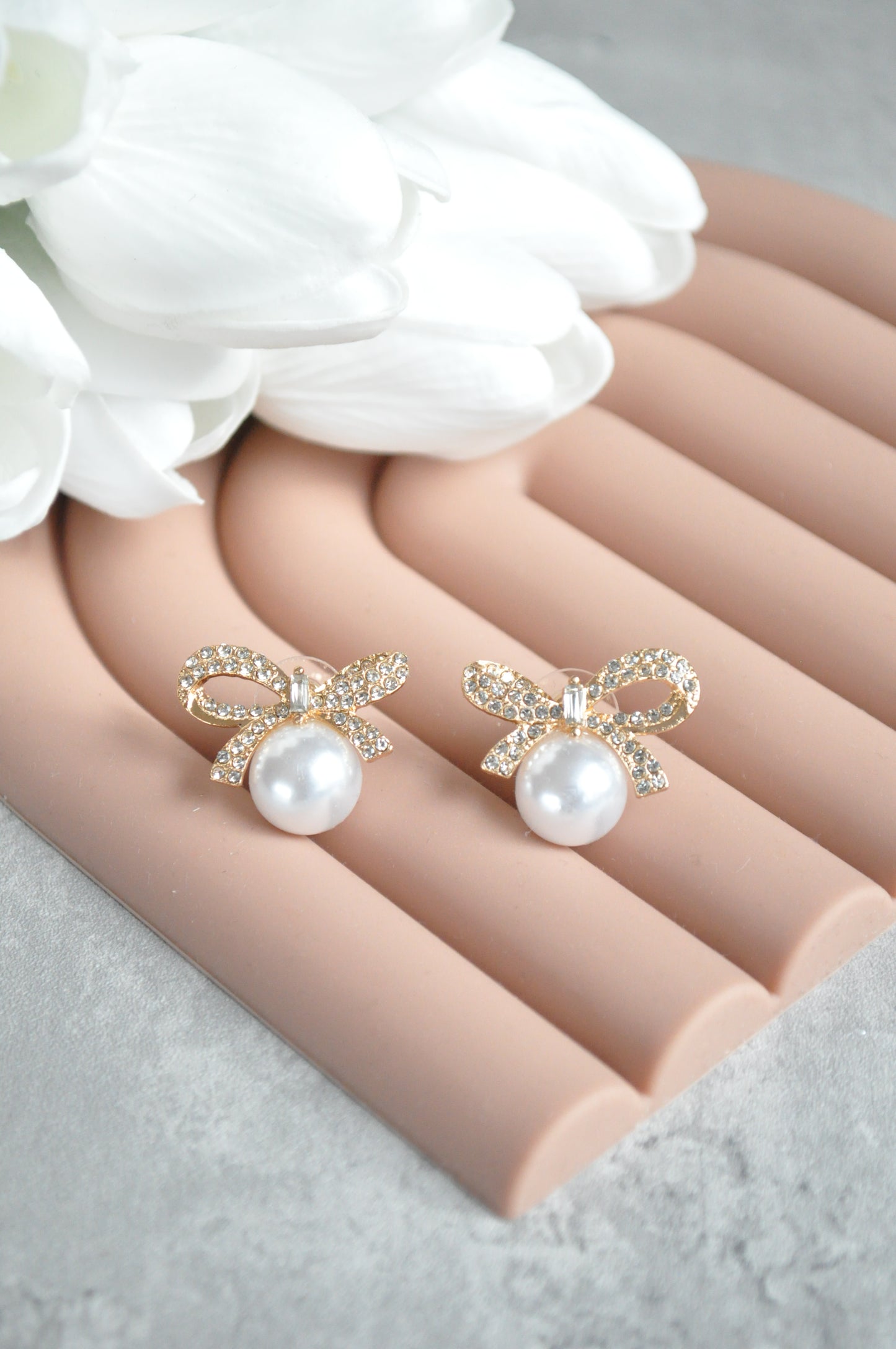 Gold Plated Bow Earrings