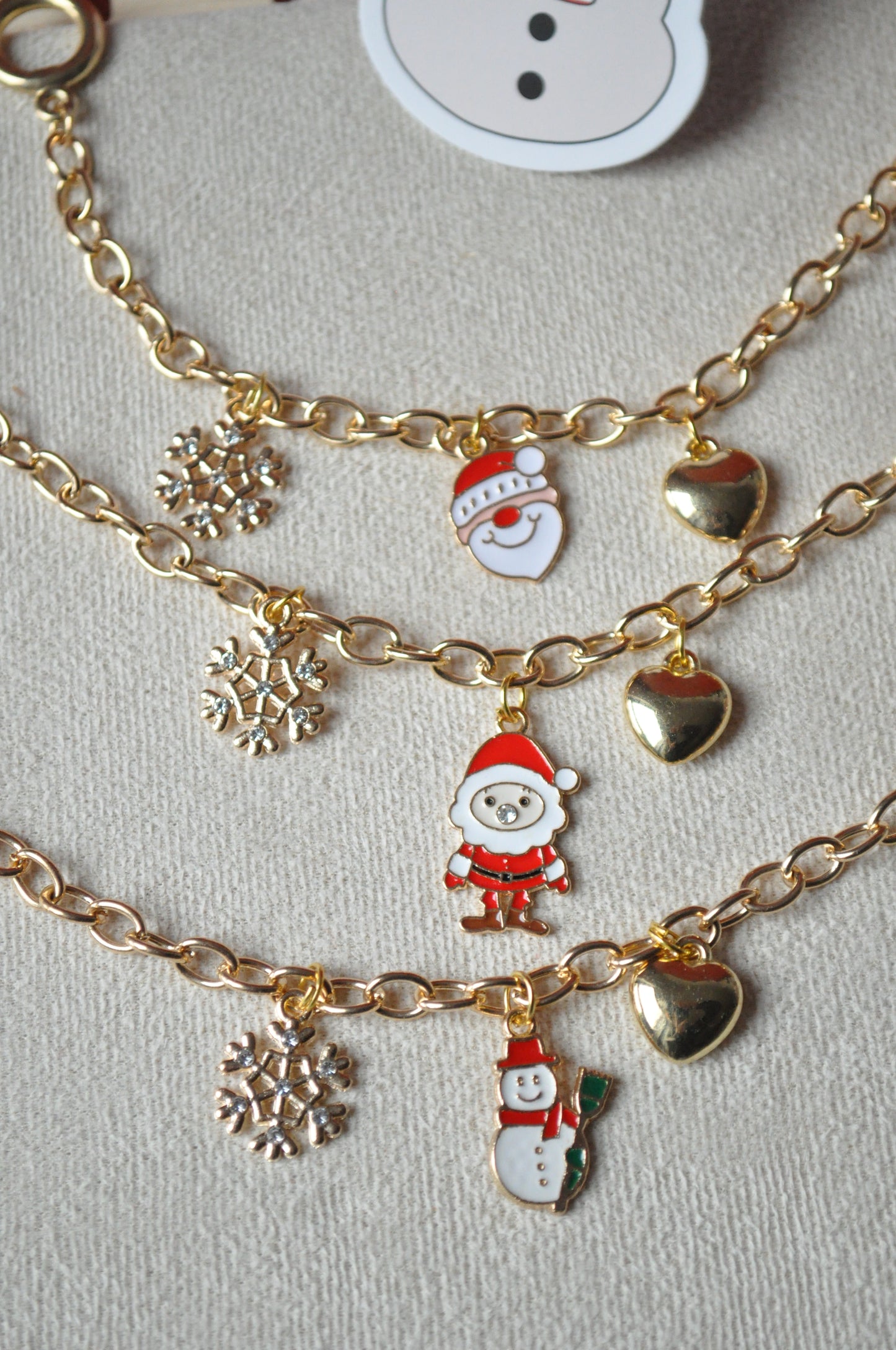 Holiday Gold Charm Bracelet