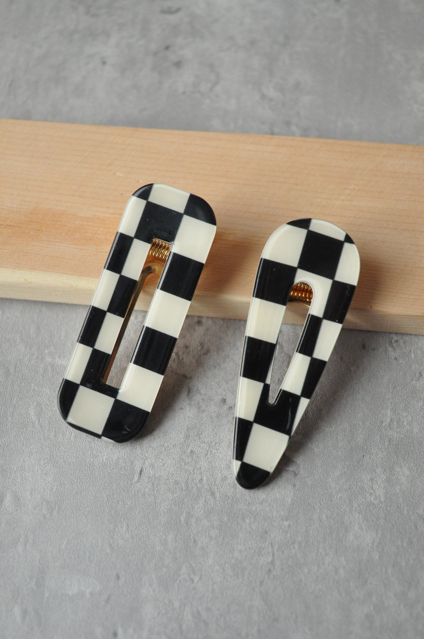 Checkered Duo Hair Clips
