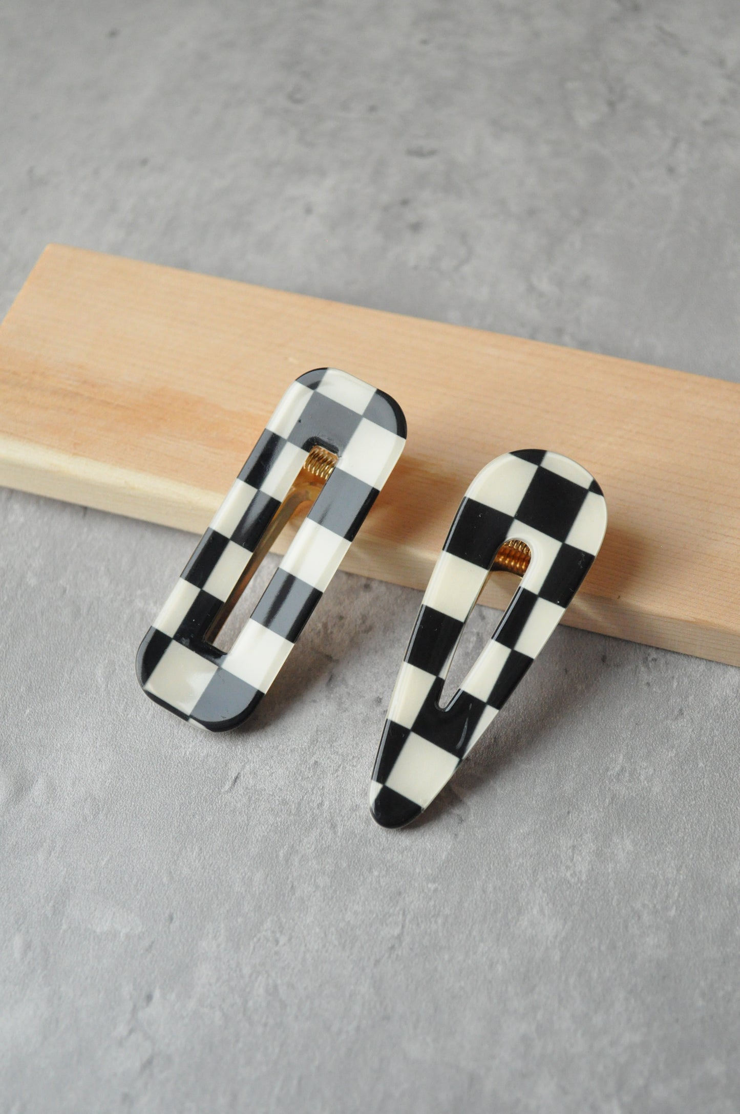 Checkered Duo Hair Clips