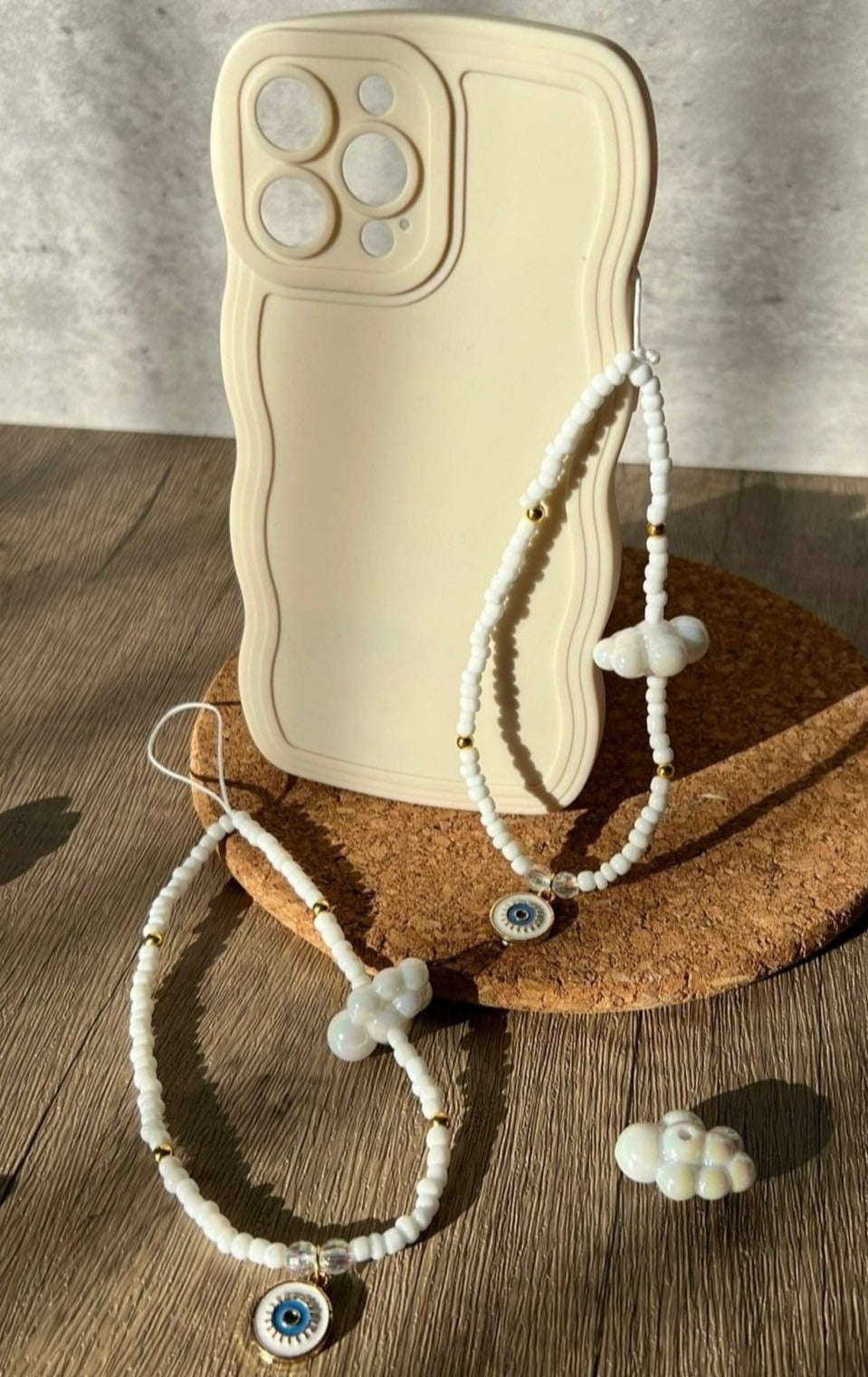 Evil Eye & Cloud Phone Charm
