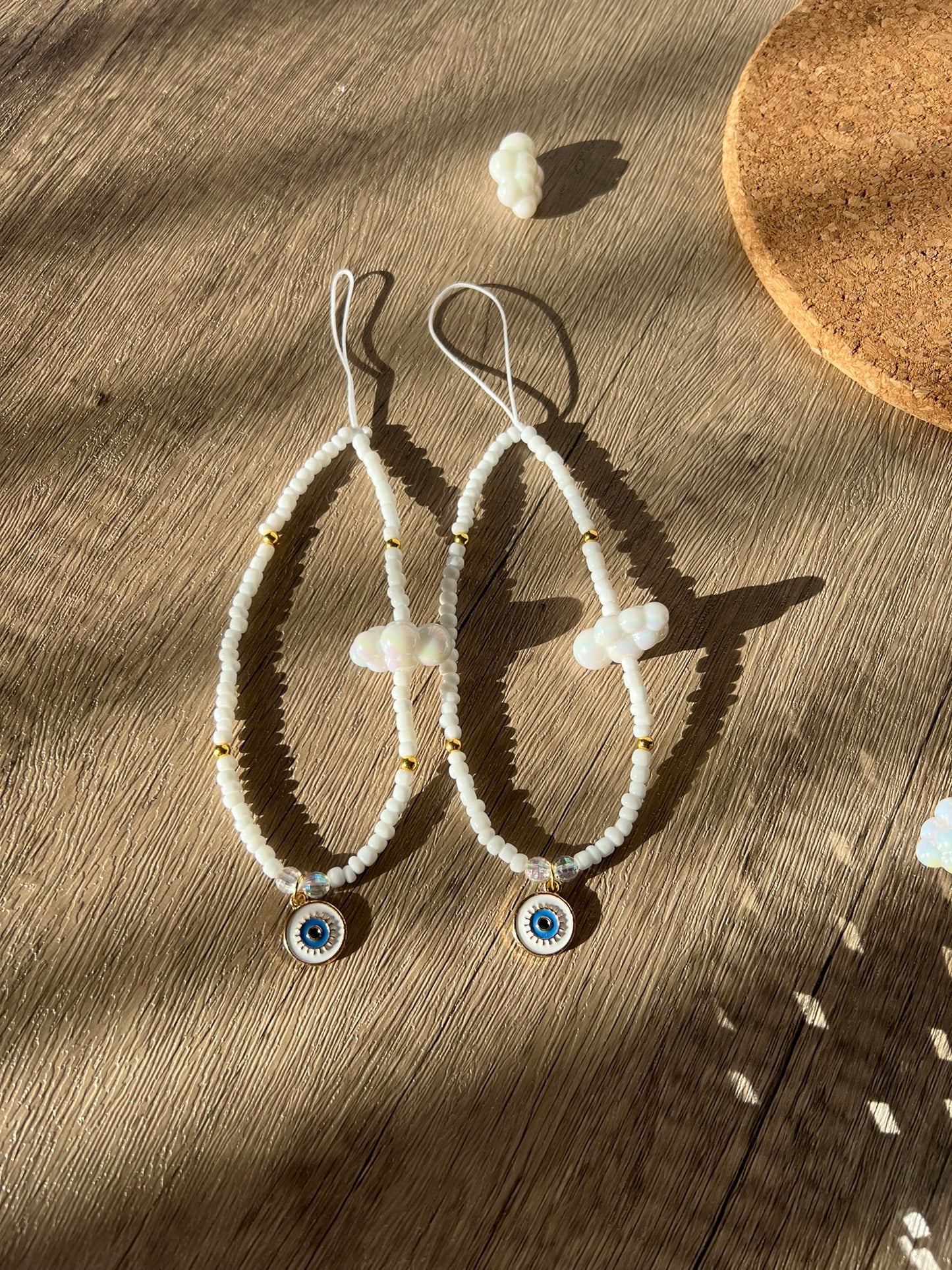 Evil Eye & Cloud Phone Charm