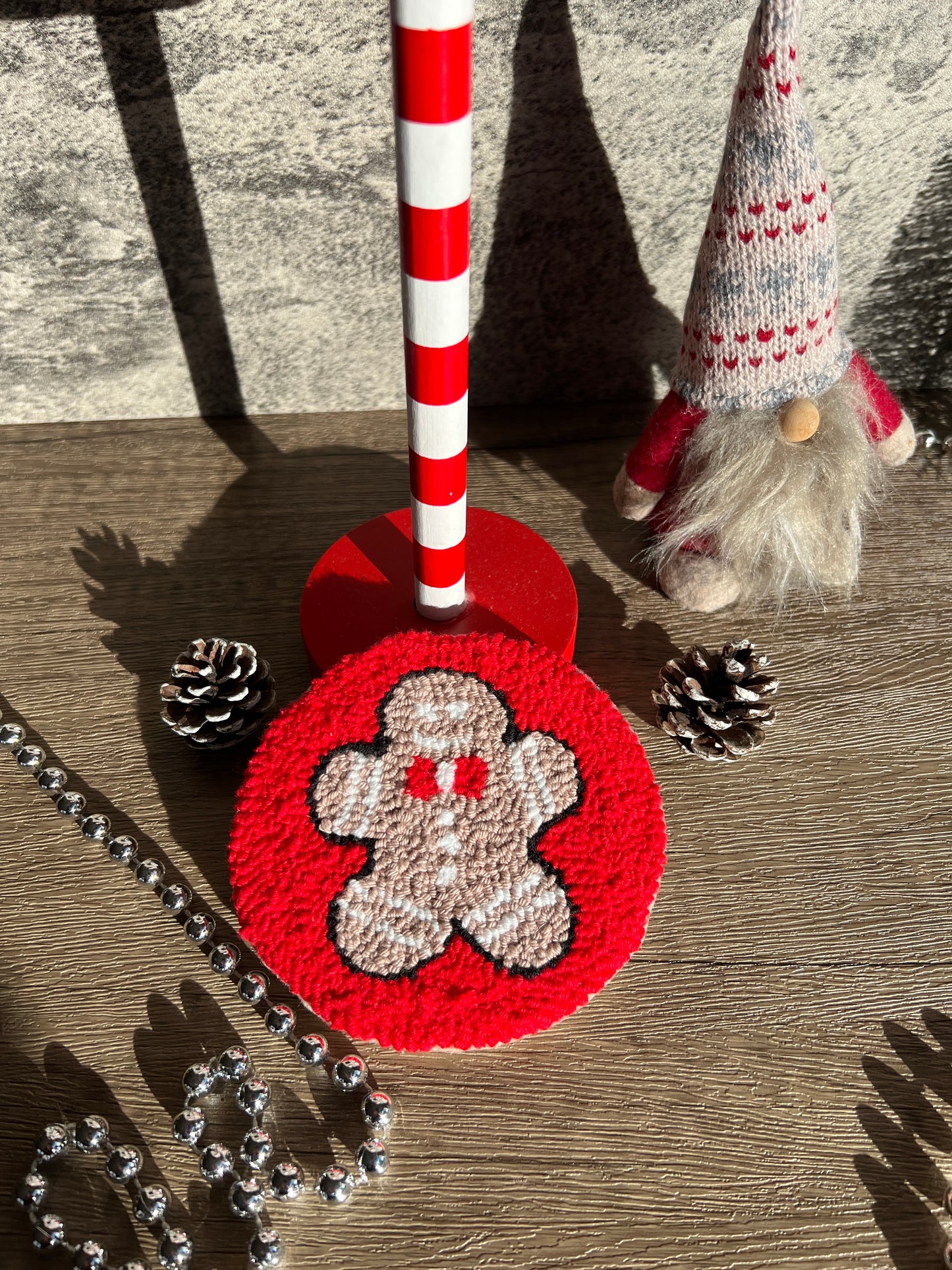 Festive Punch Needle Coaster