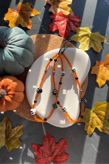Halloween-Inspired Beaded Phone Strap