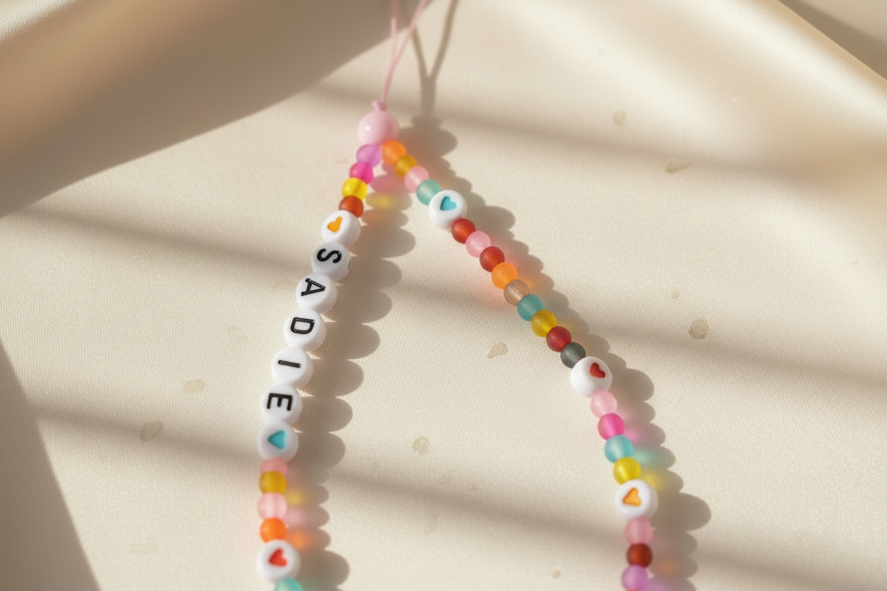 Frosted Beads Phone Charm