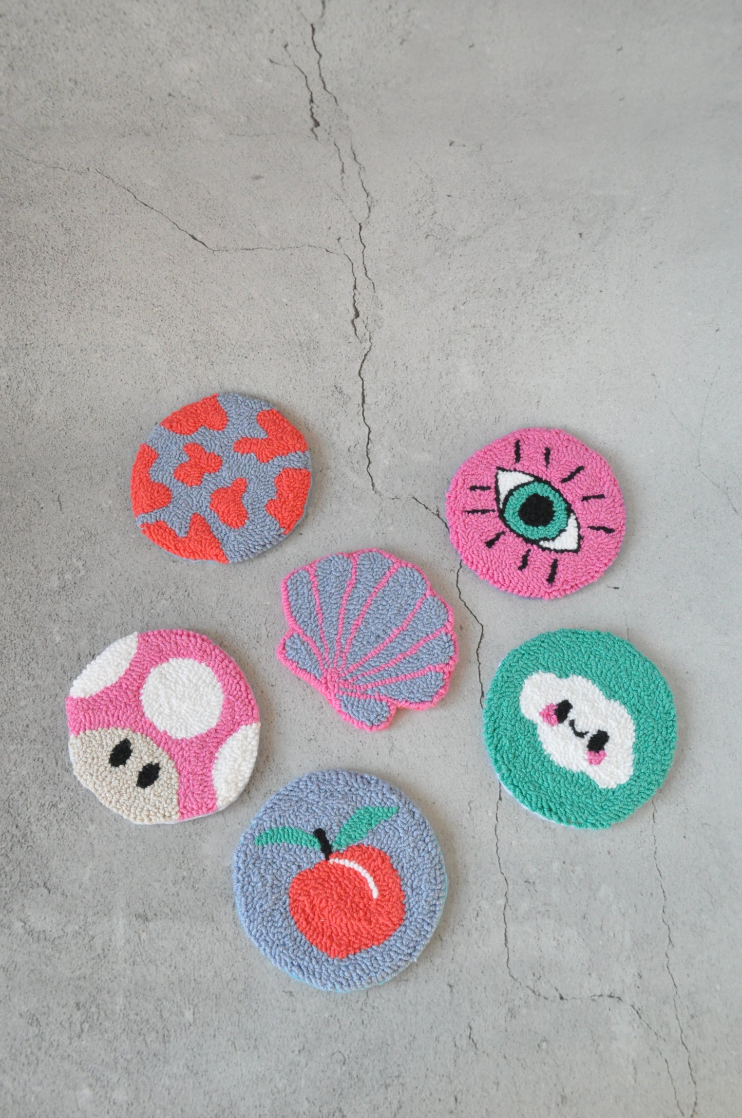 Funny Y2k Punch Needle Coasters