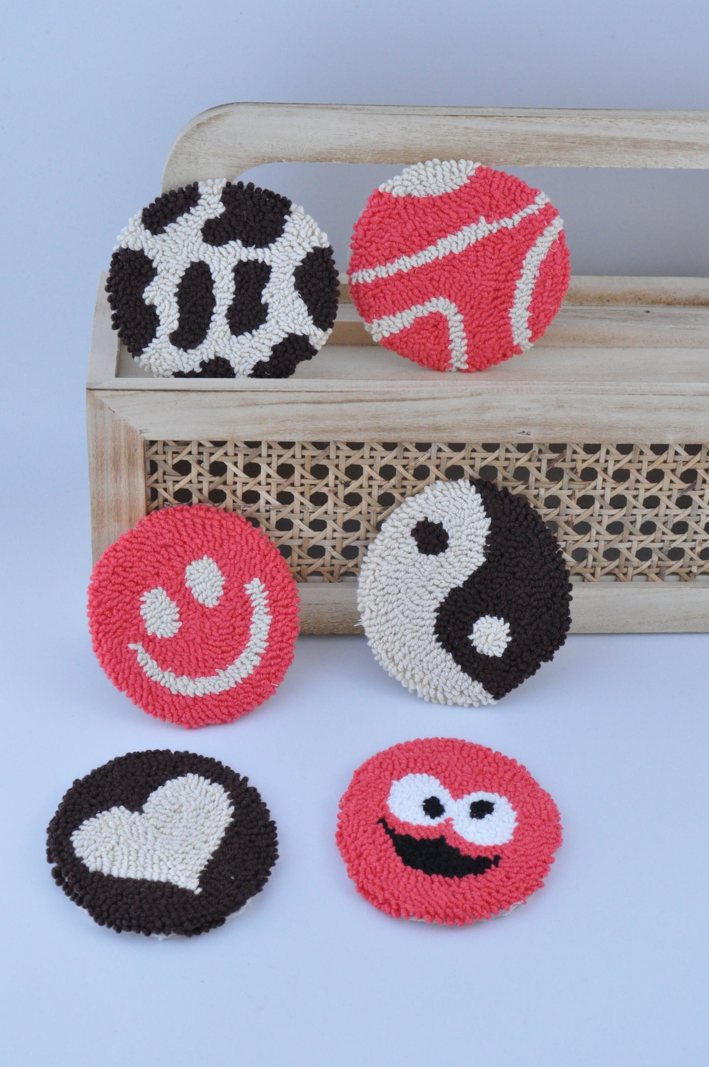 Funny Punch Needle Coasters