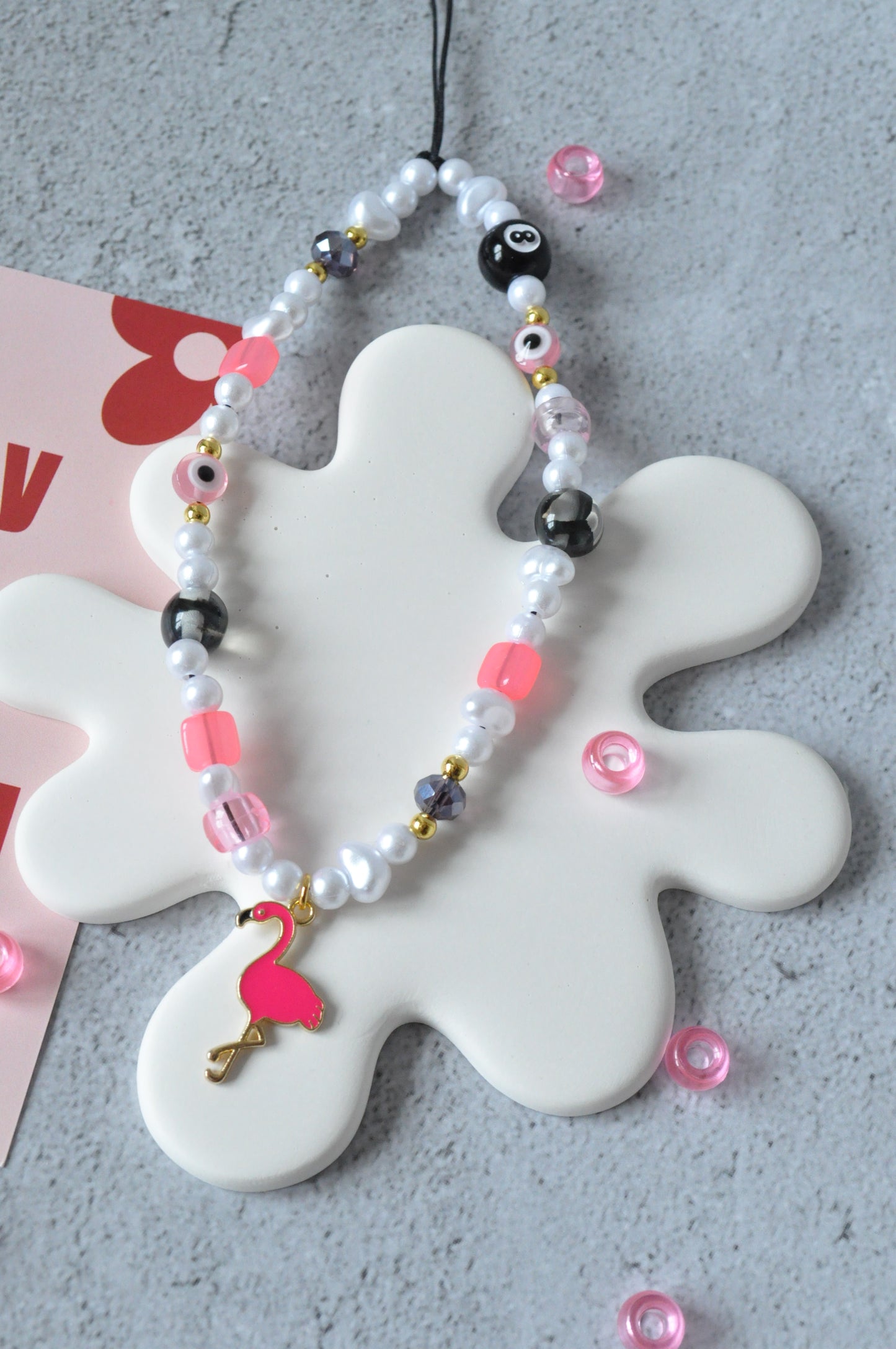 Cute Flamingo Phone Charm