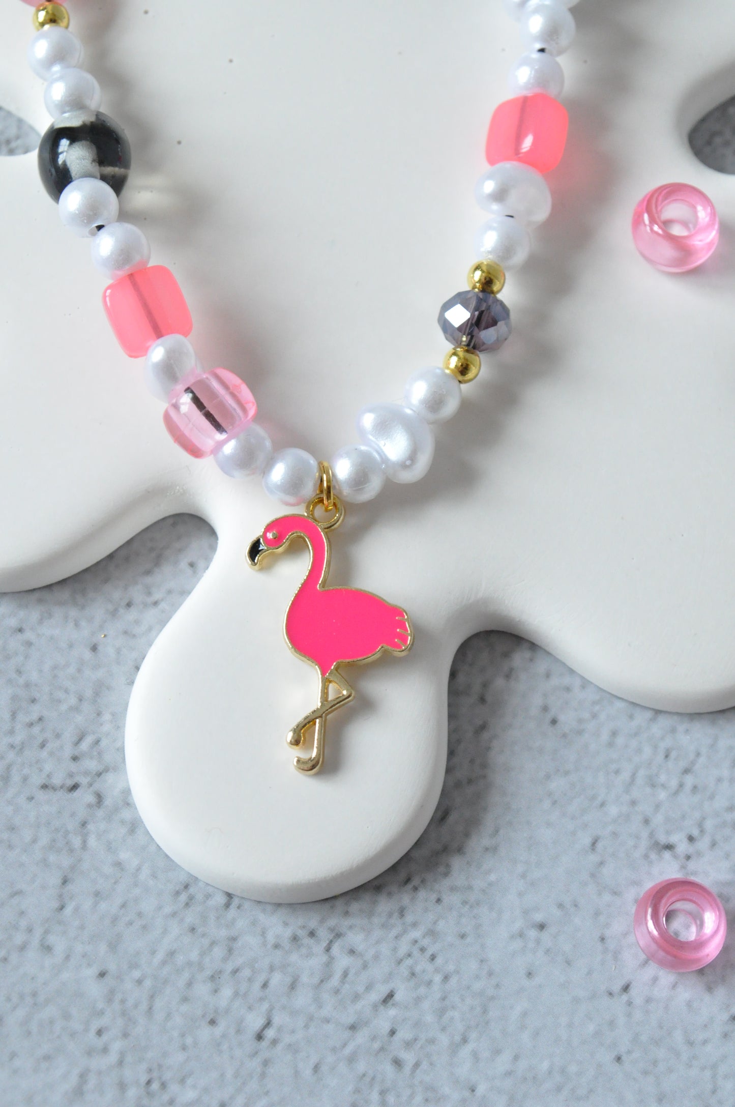 Cute Flamingo Phone Charm