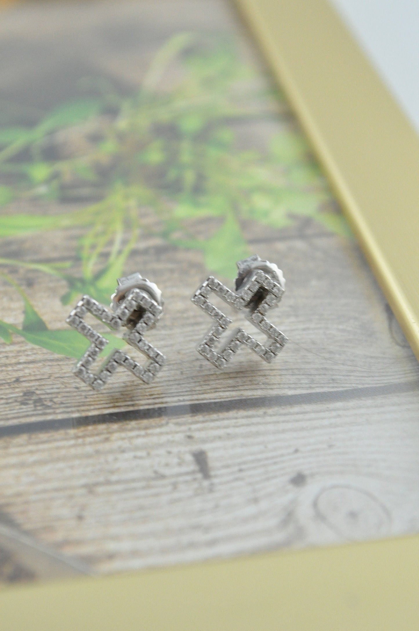 Sterling Silver Cross Earrings