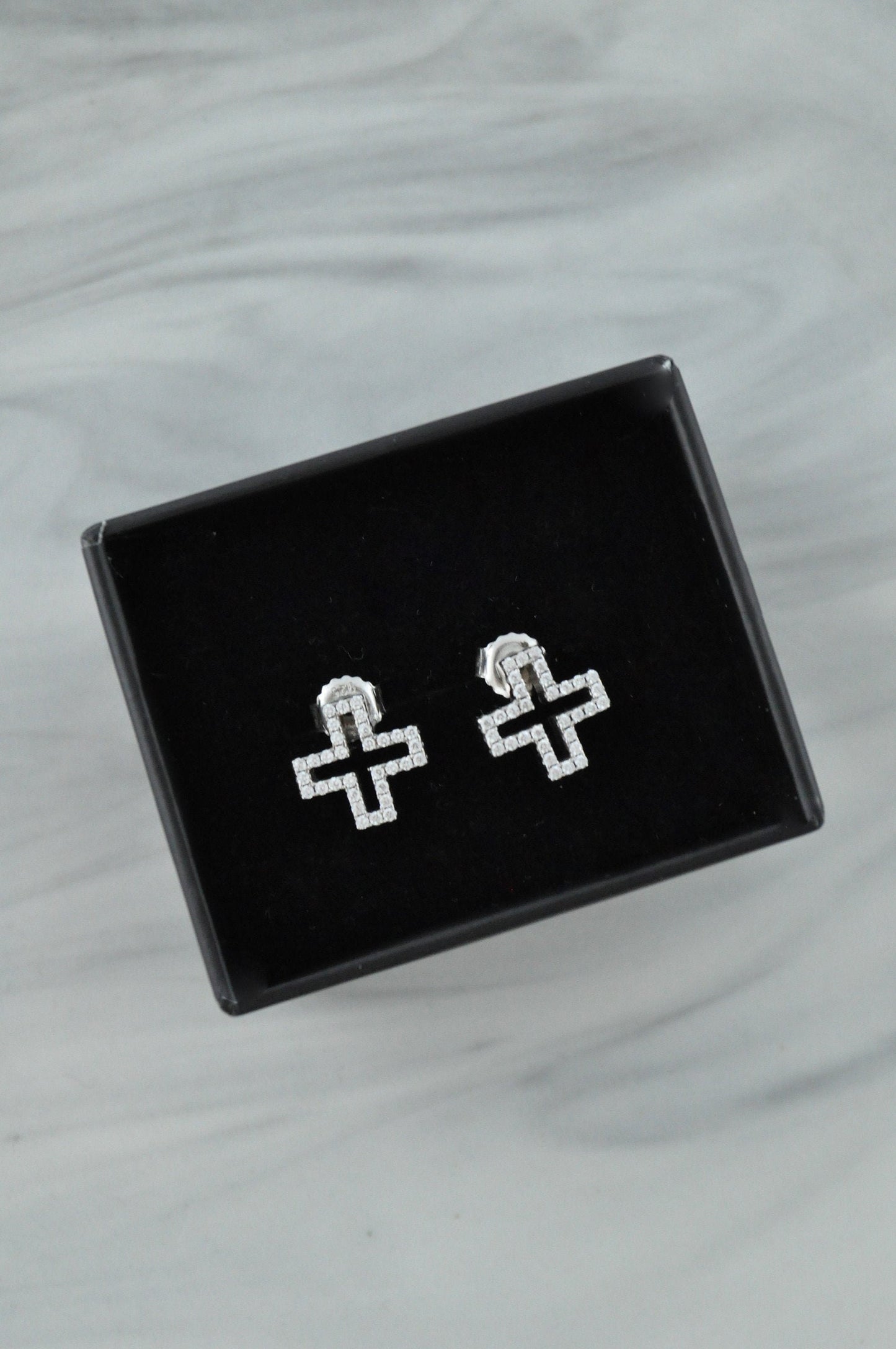 Sterling Silver Cross Earrings