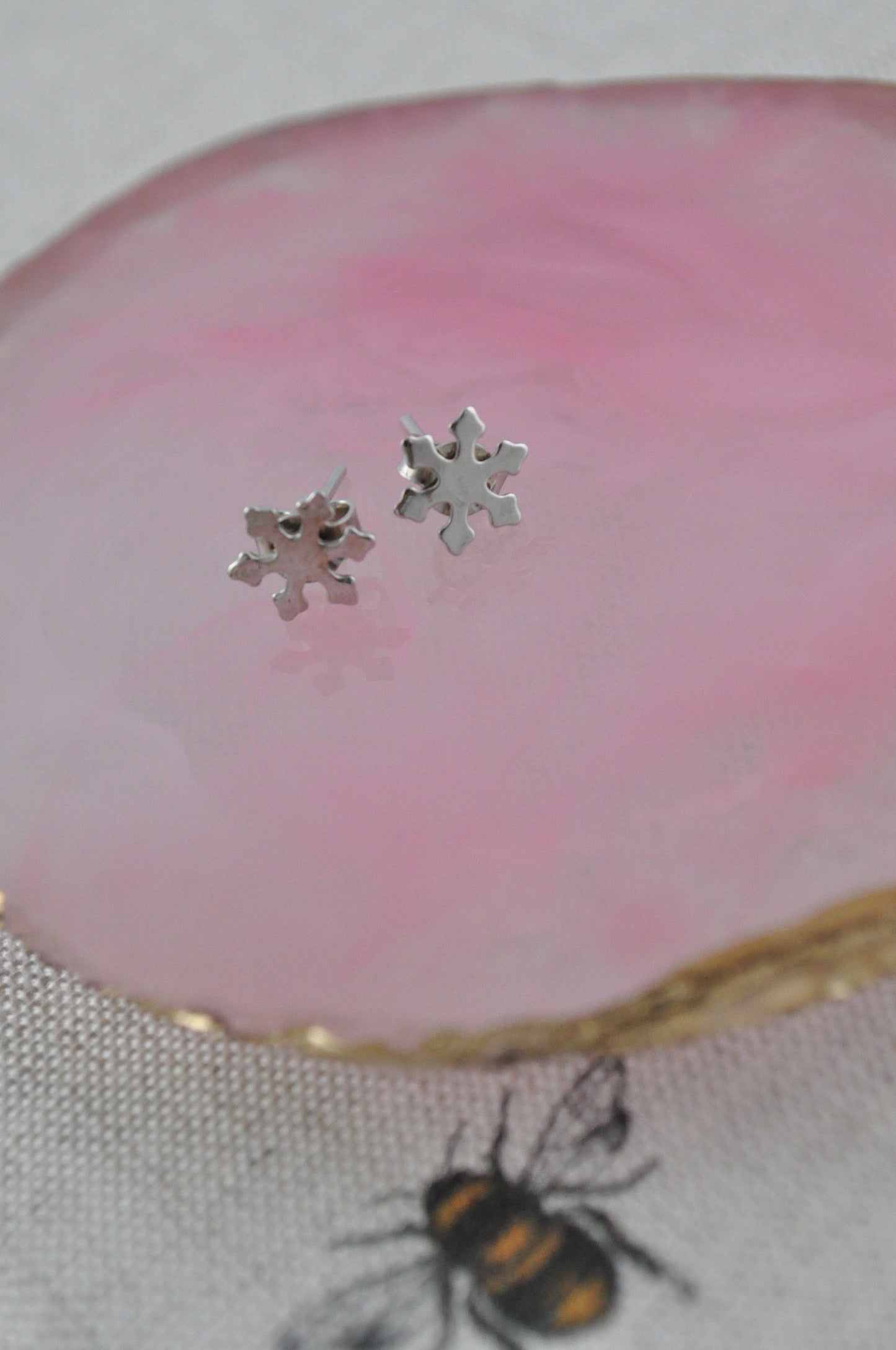 Silver Snowflake Earrings