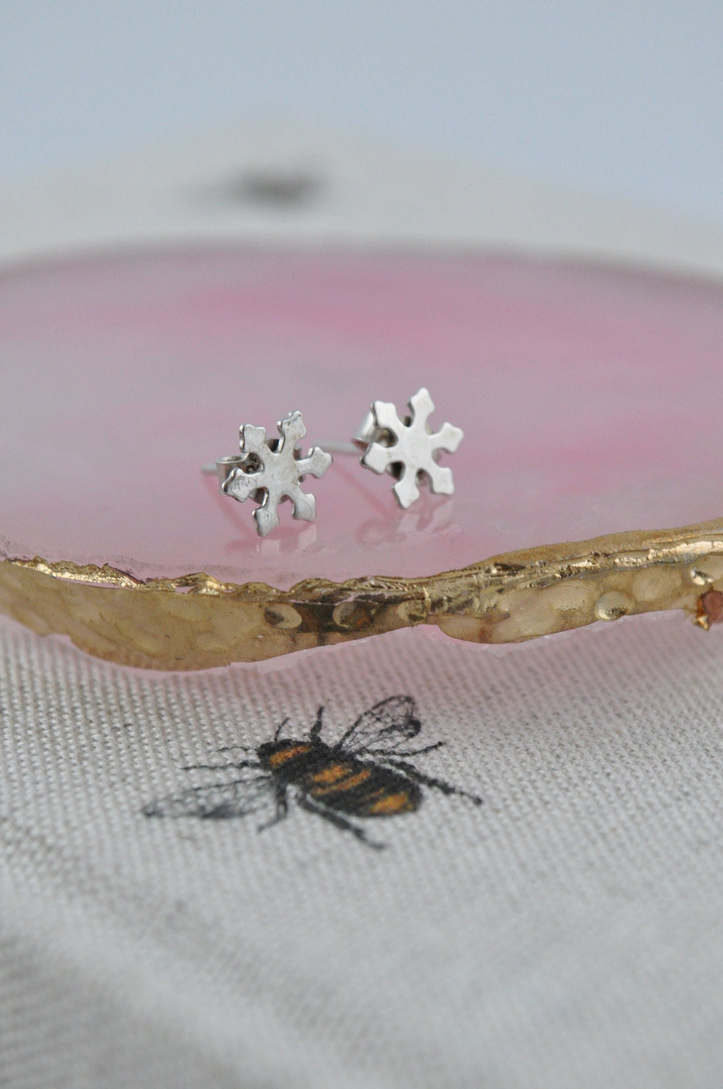 Silver Snowflake Earrings