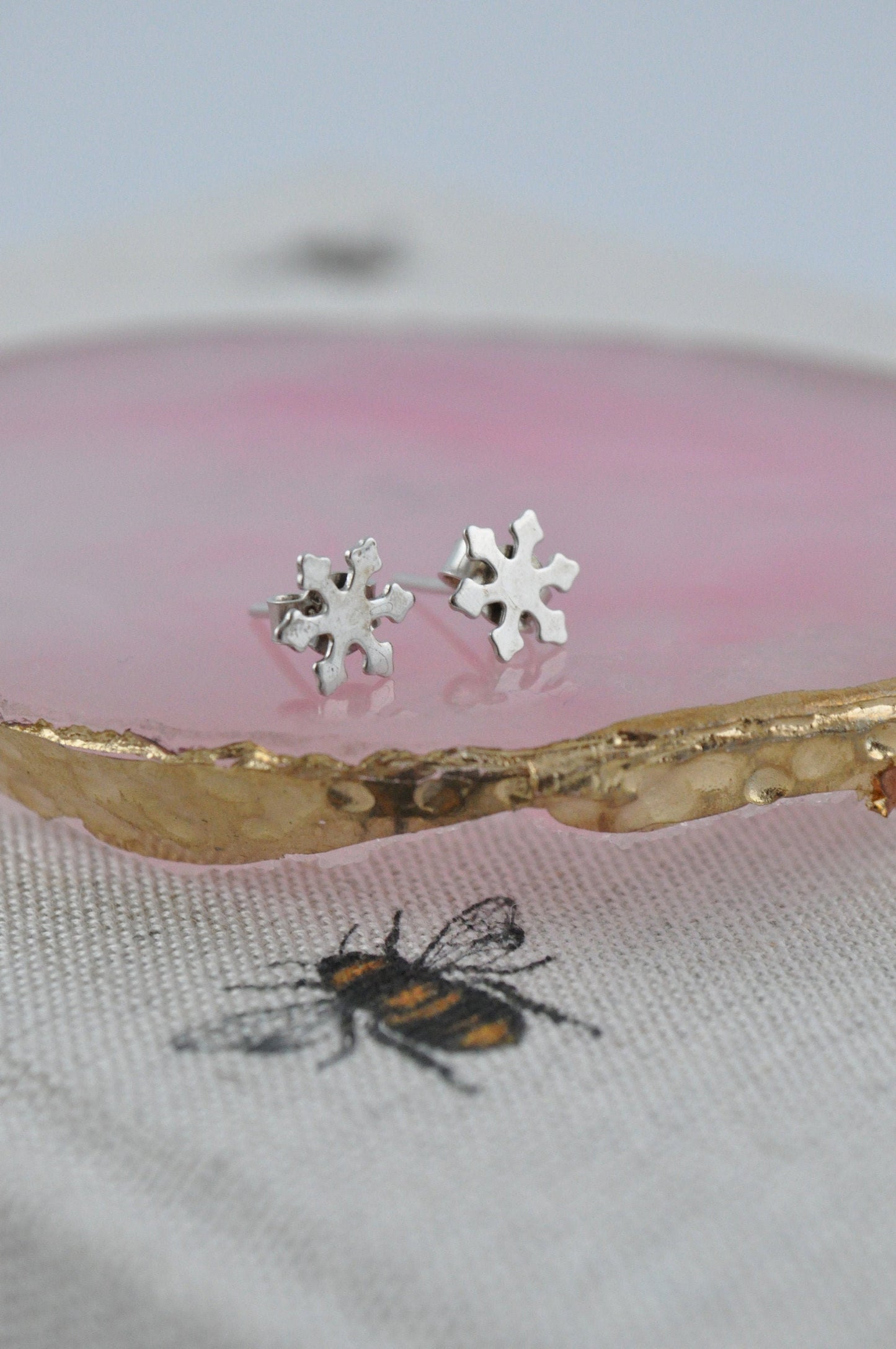 Silver Snowflake Earrings