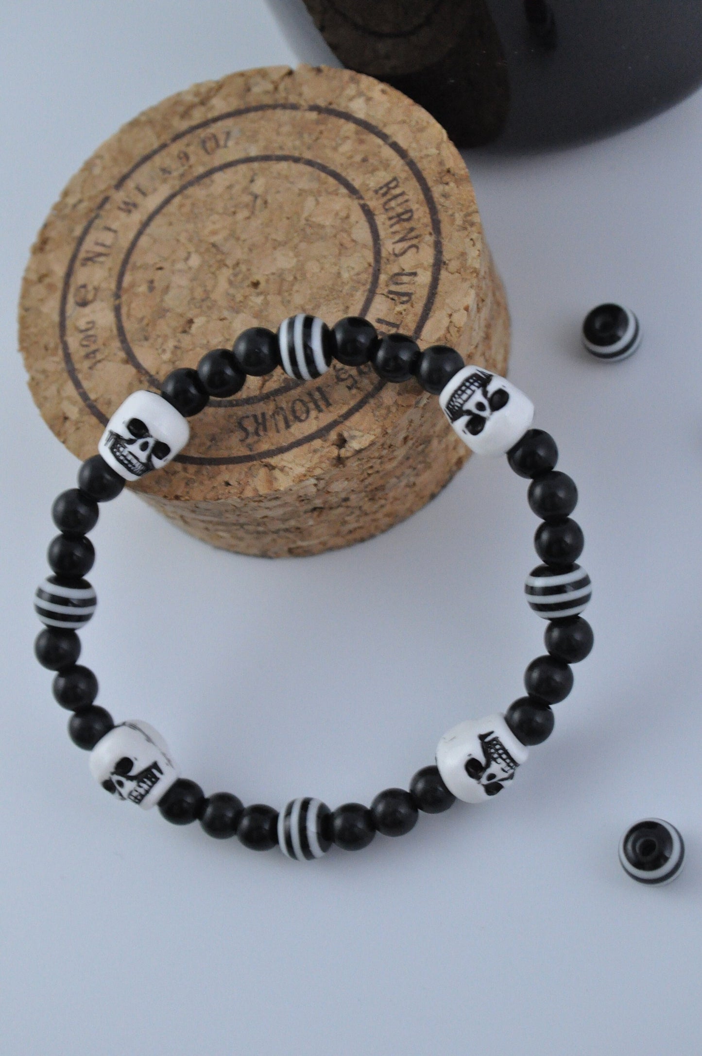 Beaded Skull Bracelet