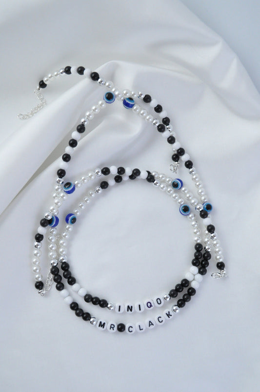 Classic Pearl Evil Eye Necklace