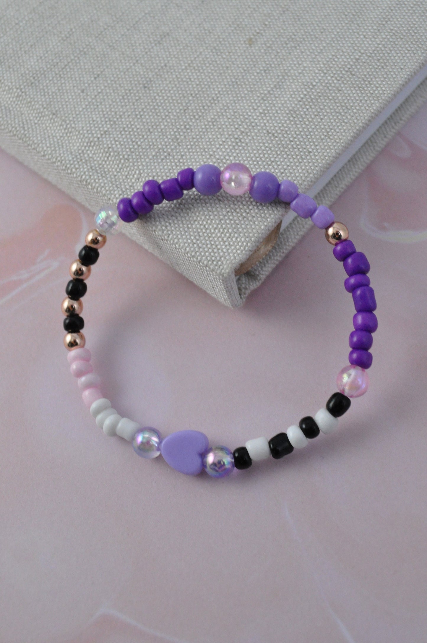 Lilac Glass Seed Bead Necklace