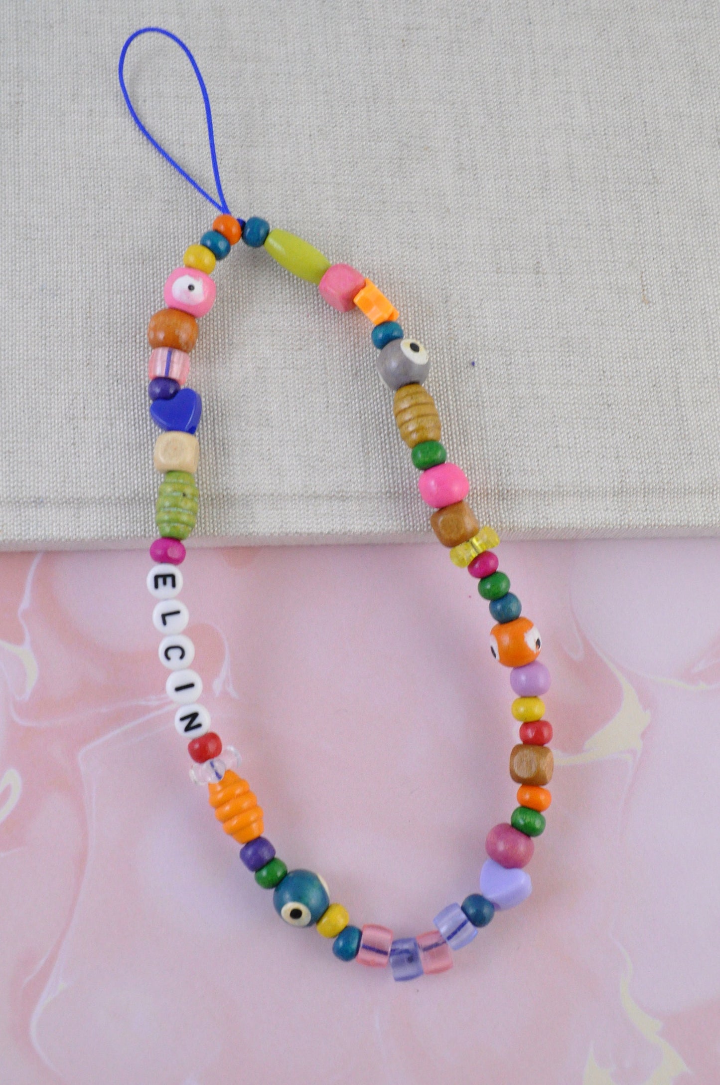 Personalised Wooden Phone Charm