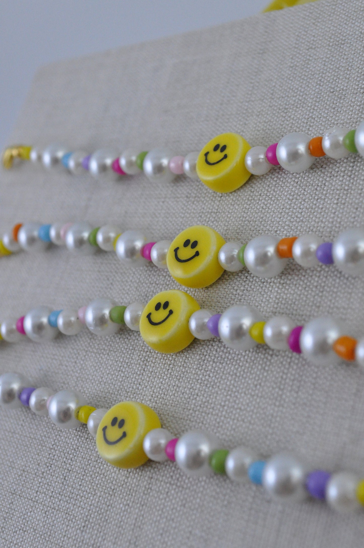 Chunky Smiley Pearl Bracelet