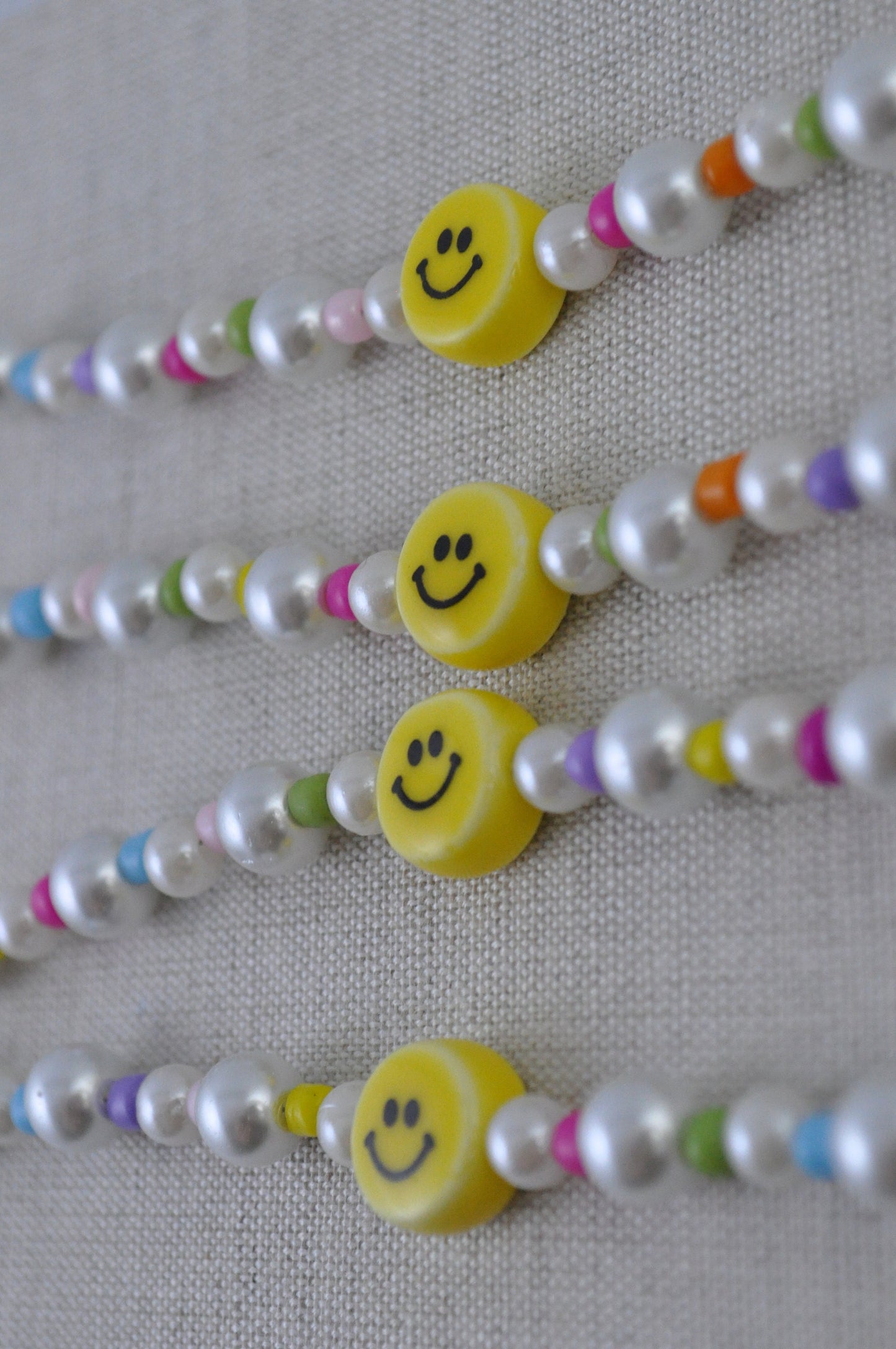 Chunky Smiley Pearl Bracelet