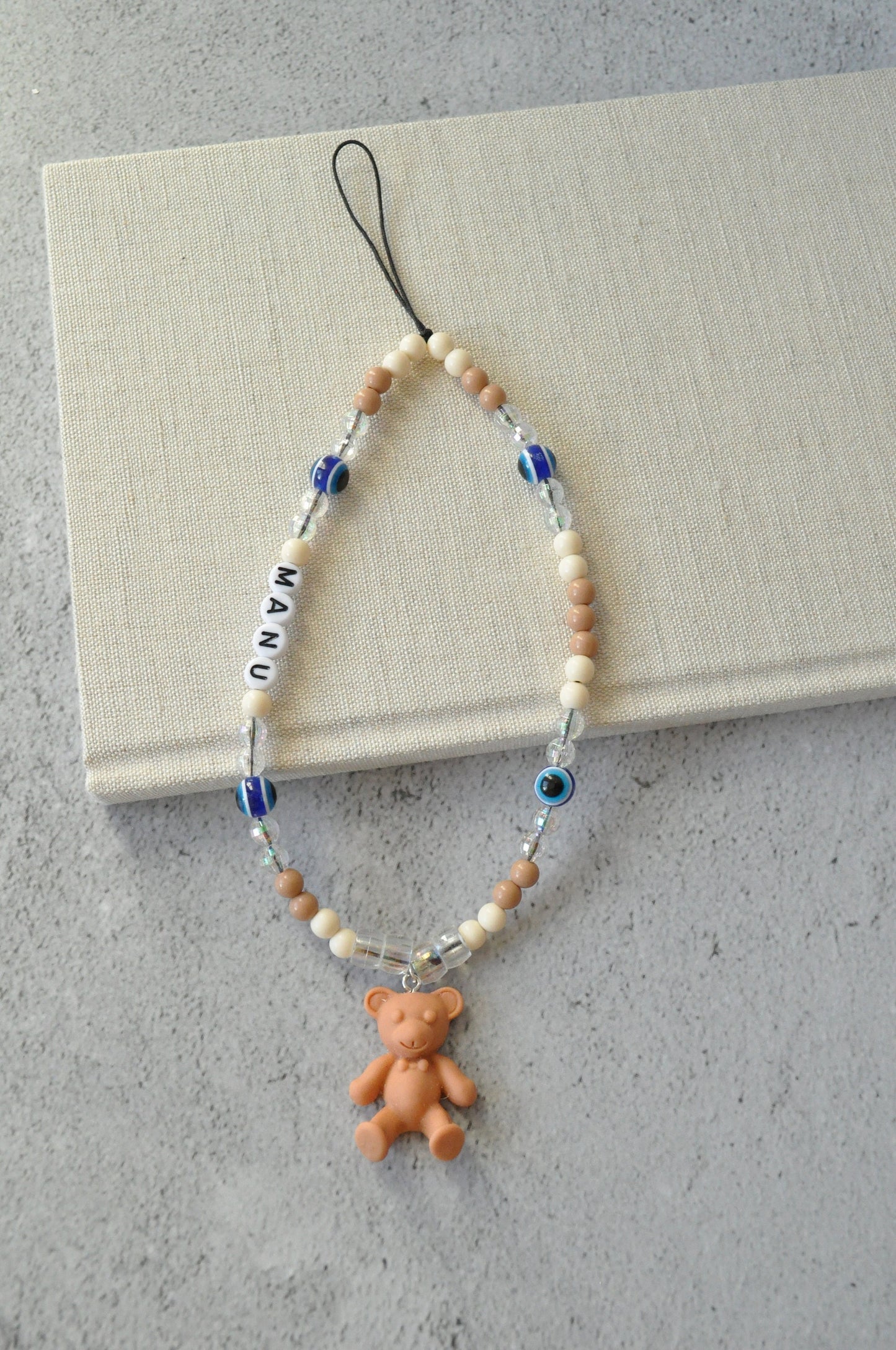 Brown Teddy Bear Phone Charm