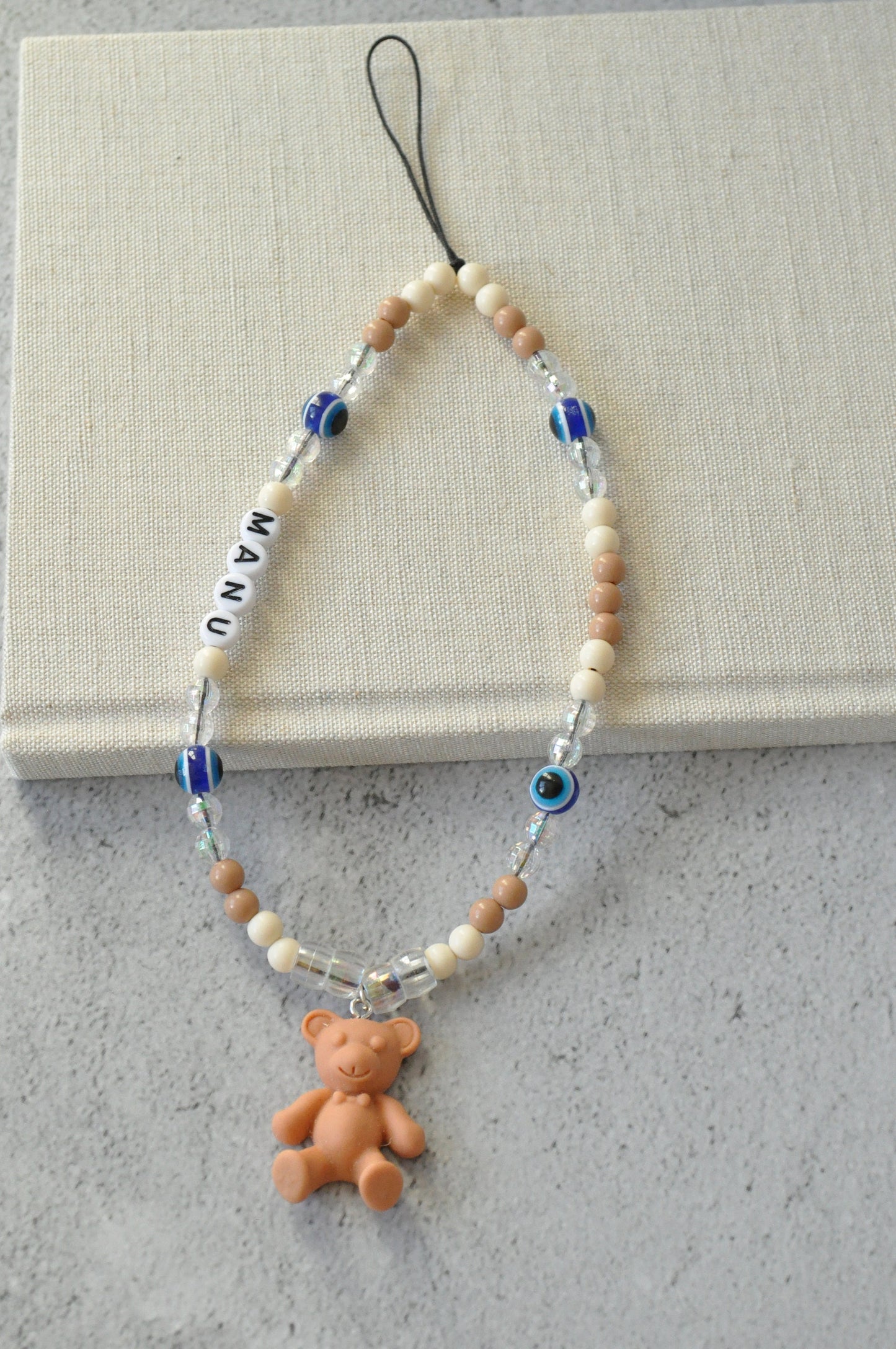 Brown Teddy Bear Phone Charm