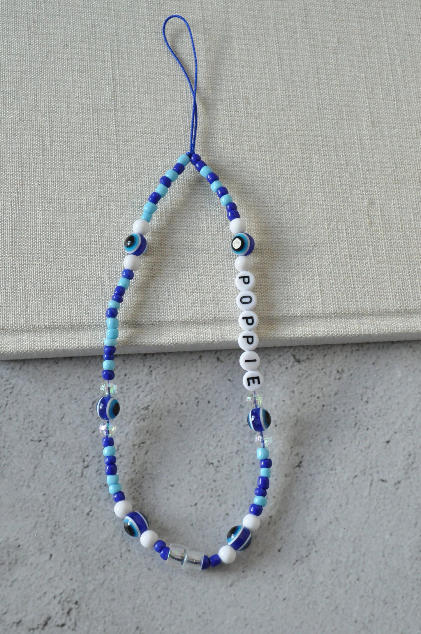 Evil Eye Glass Bead Phone Charm