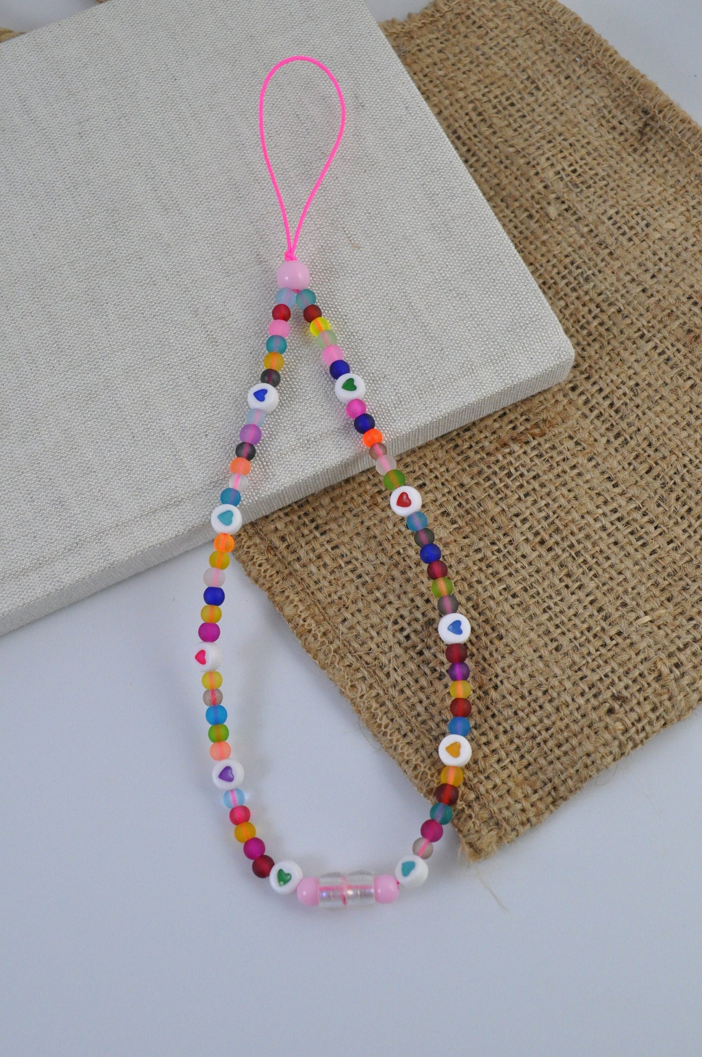 Frosted Beads Phone Charm