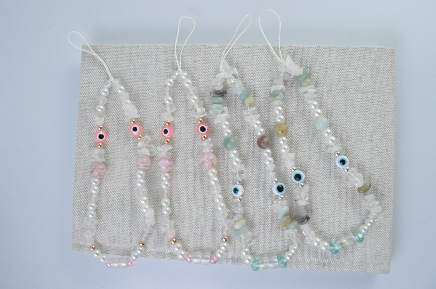 Rose Quartz & Amazonite Phone Charm