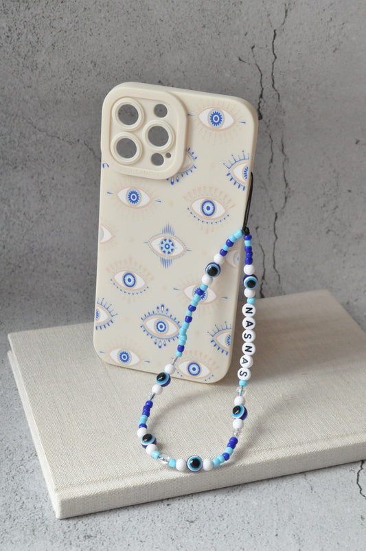 Evil Eye Glass Bead Phone Charm