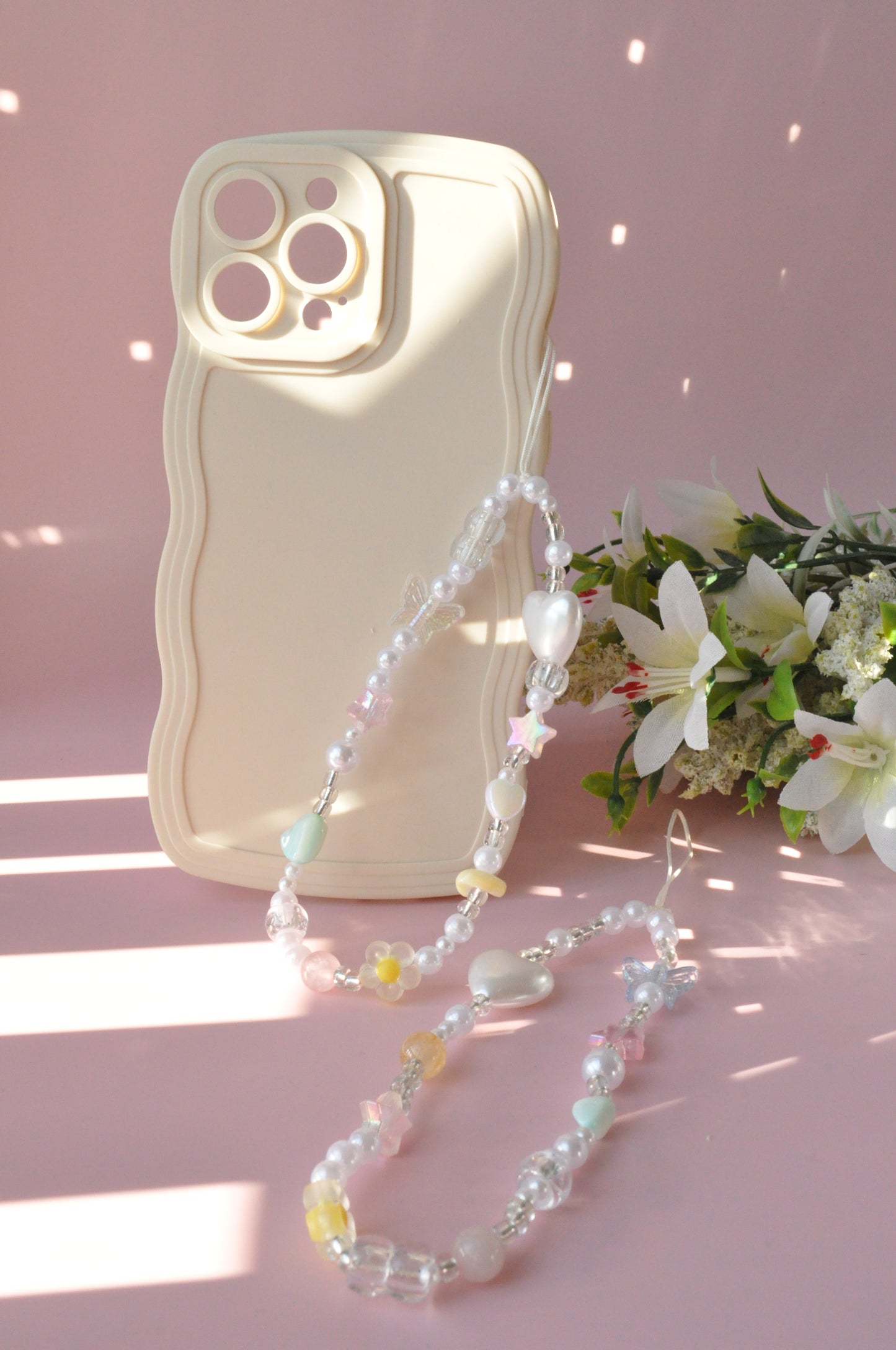 Butterfly Pearl Phone Charm