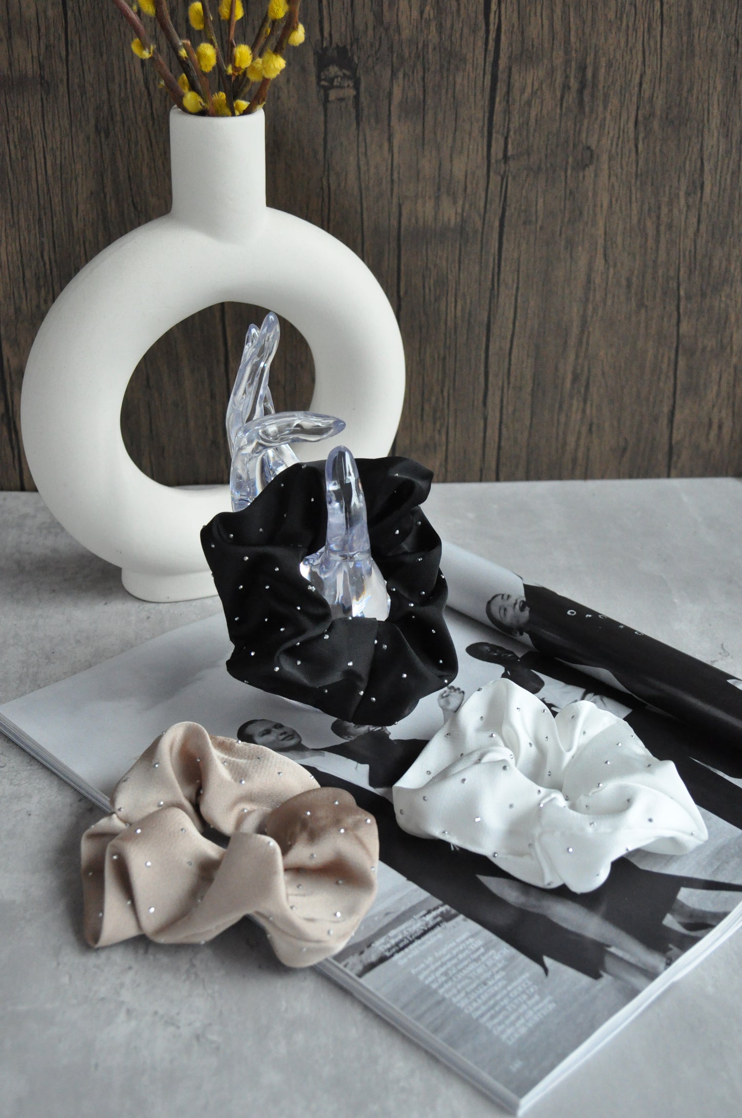 Rhinestone Hair Scrunchie