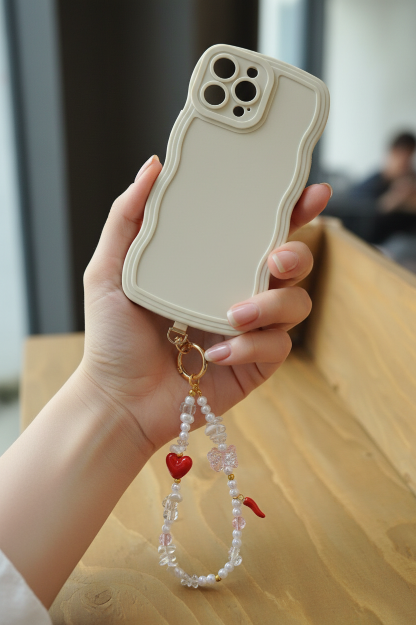 Crystal Phone Charm with Chilli Pepper