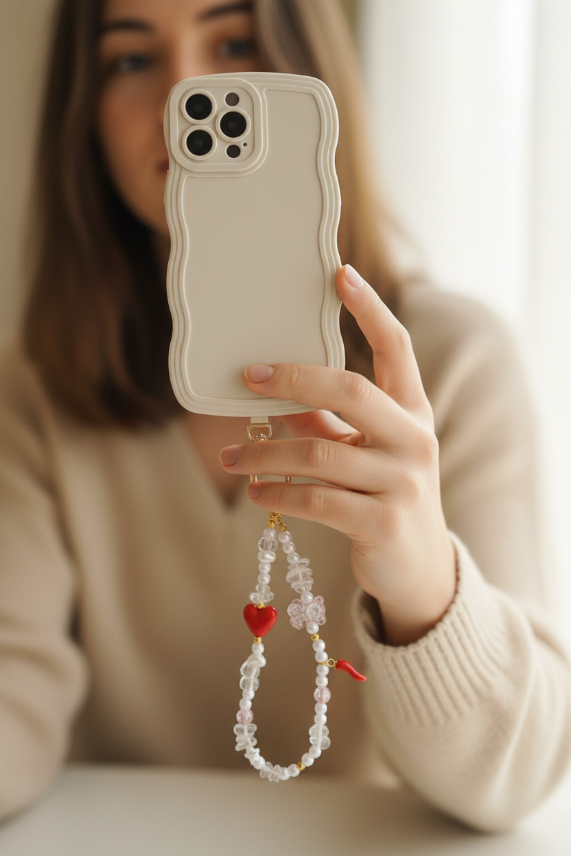 Crystal Phone Charm with Chilli Pepper