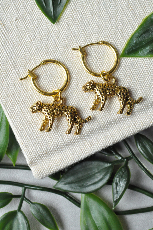 Retro Leopard Dangle Earrings