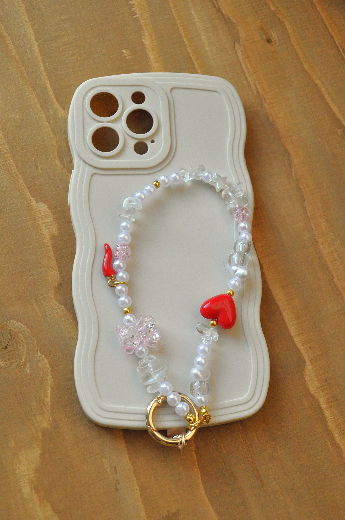 Crystal Phone Charm with Chilli Pepper