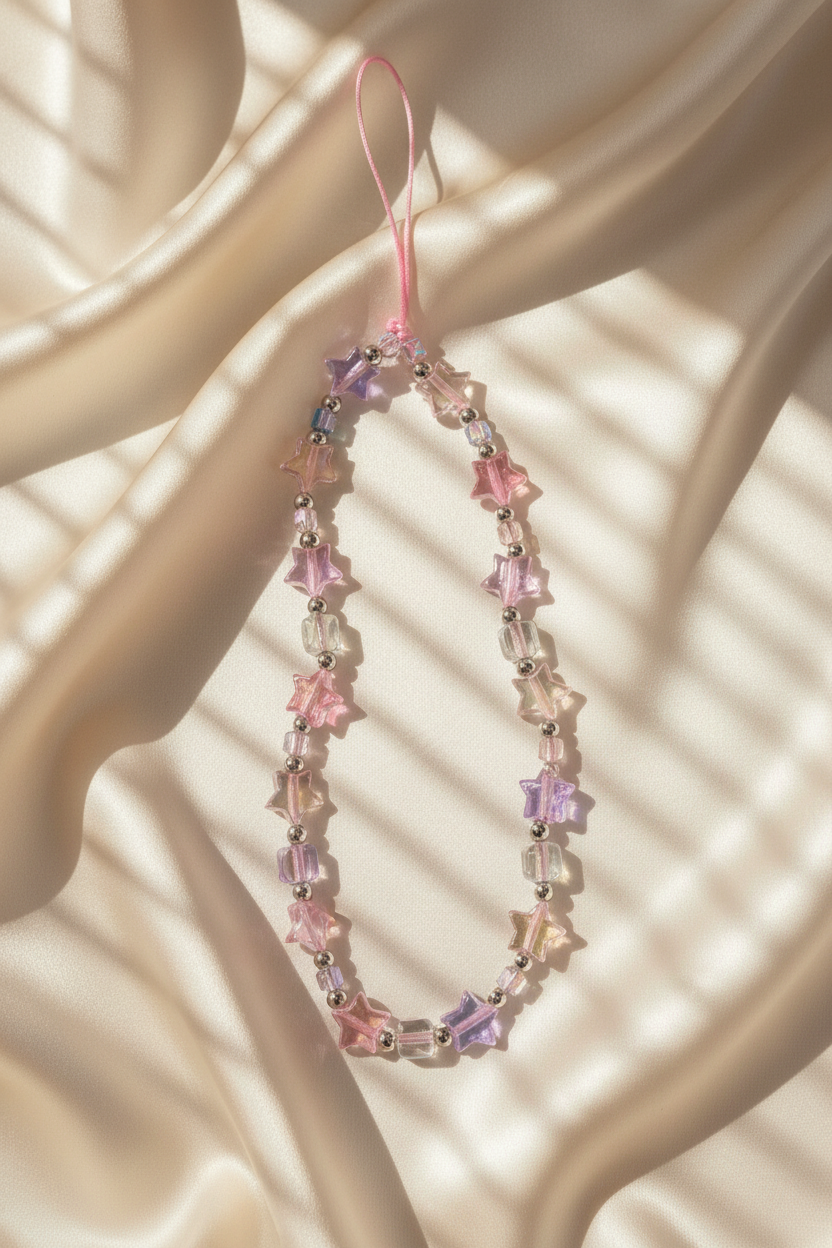 Iridescent Star Phone Strap